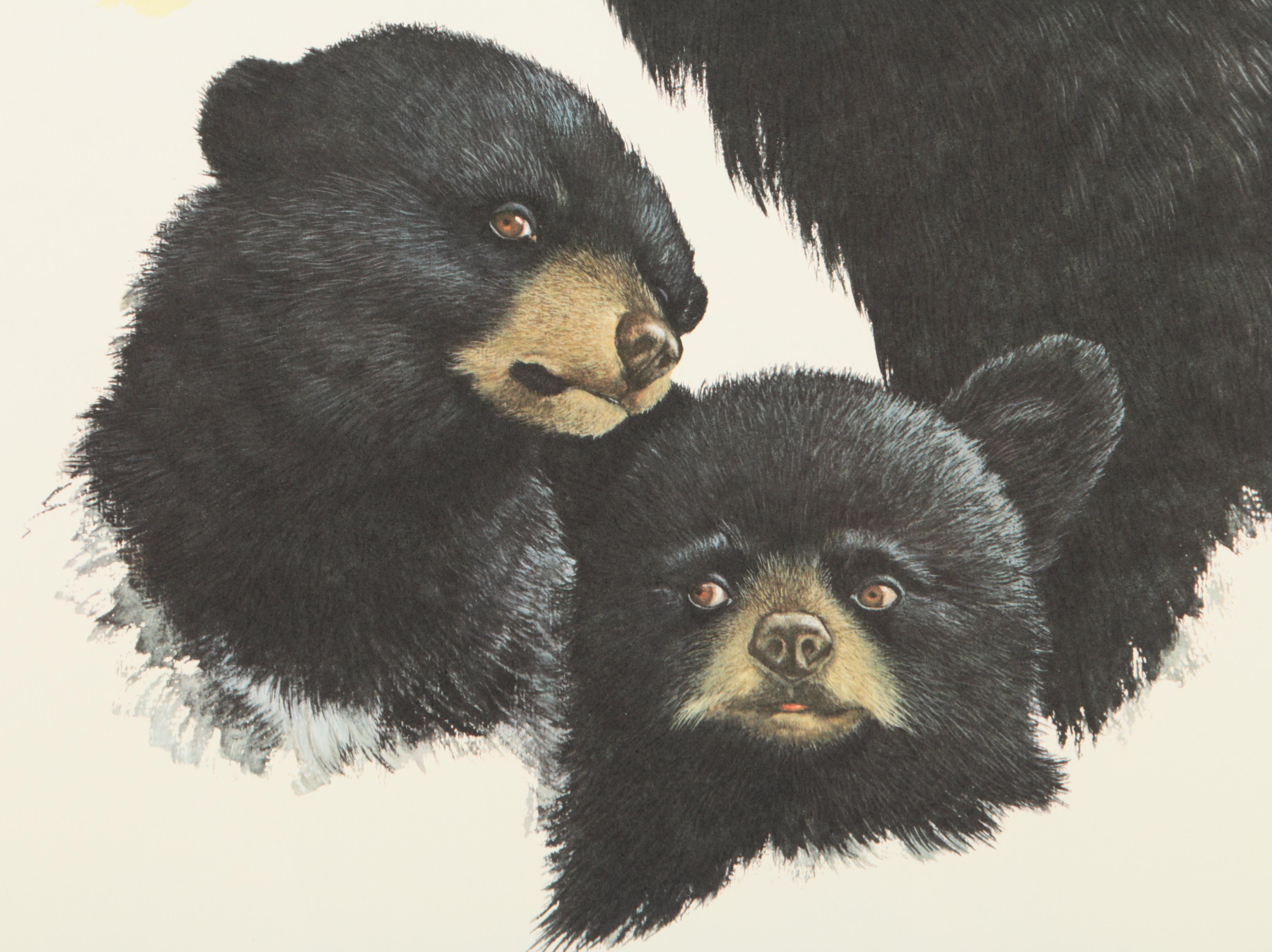 Offset Lithographs After Ray Harm's "Black Bear" and Charles Fracé's "Pronghorn"