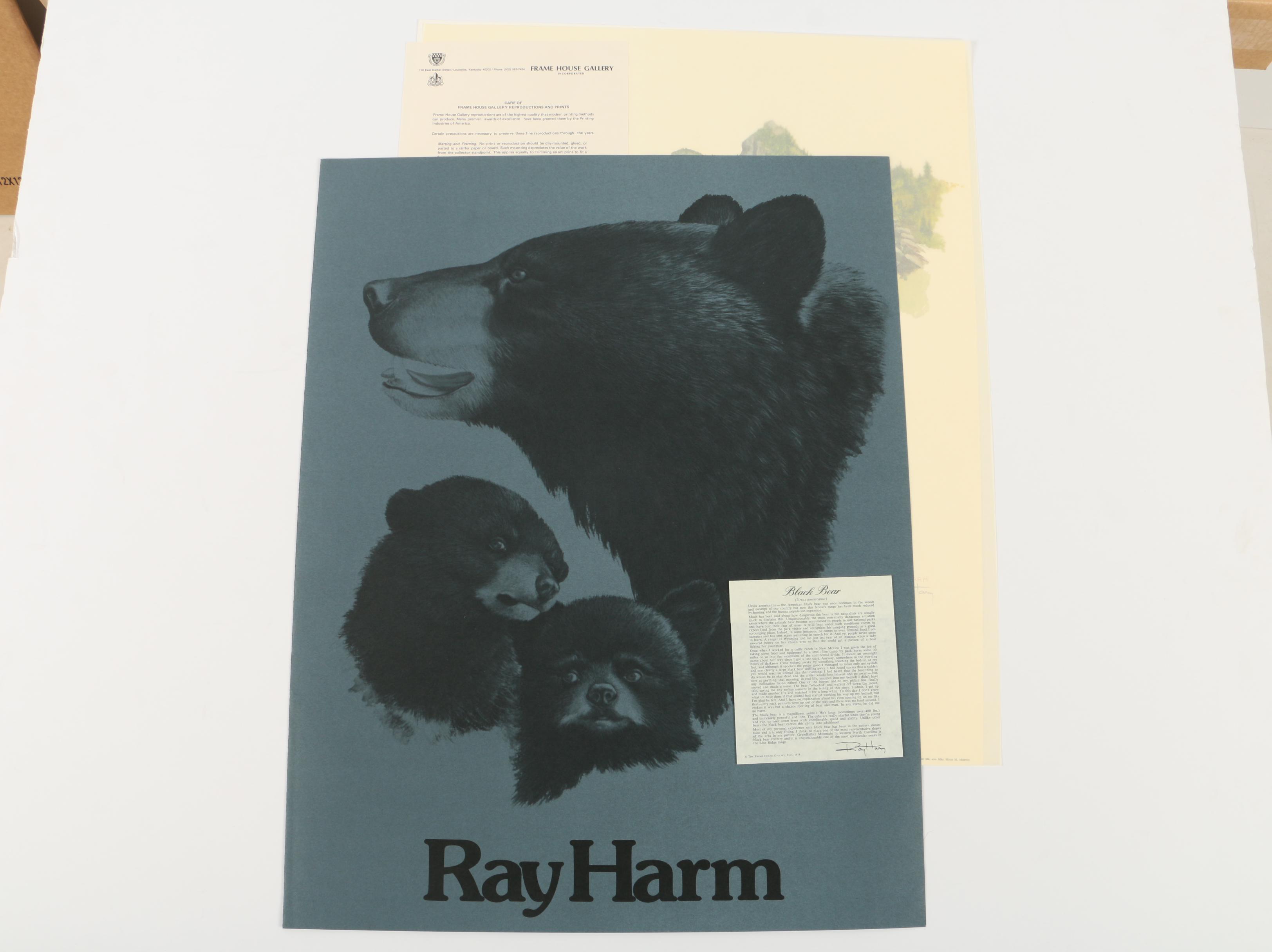 Offset Lithographs After Ray Harm's "Black Bear" and Charles Fracé's "Pronghorn"