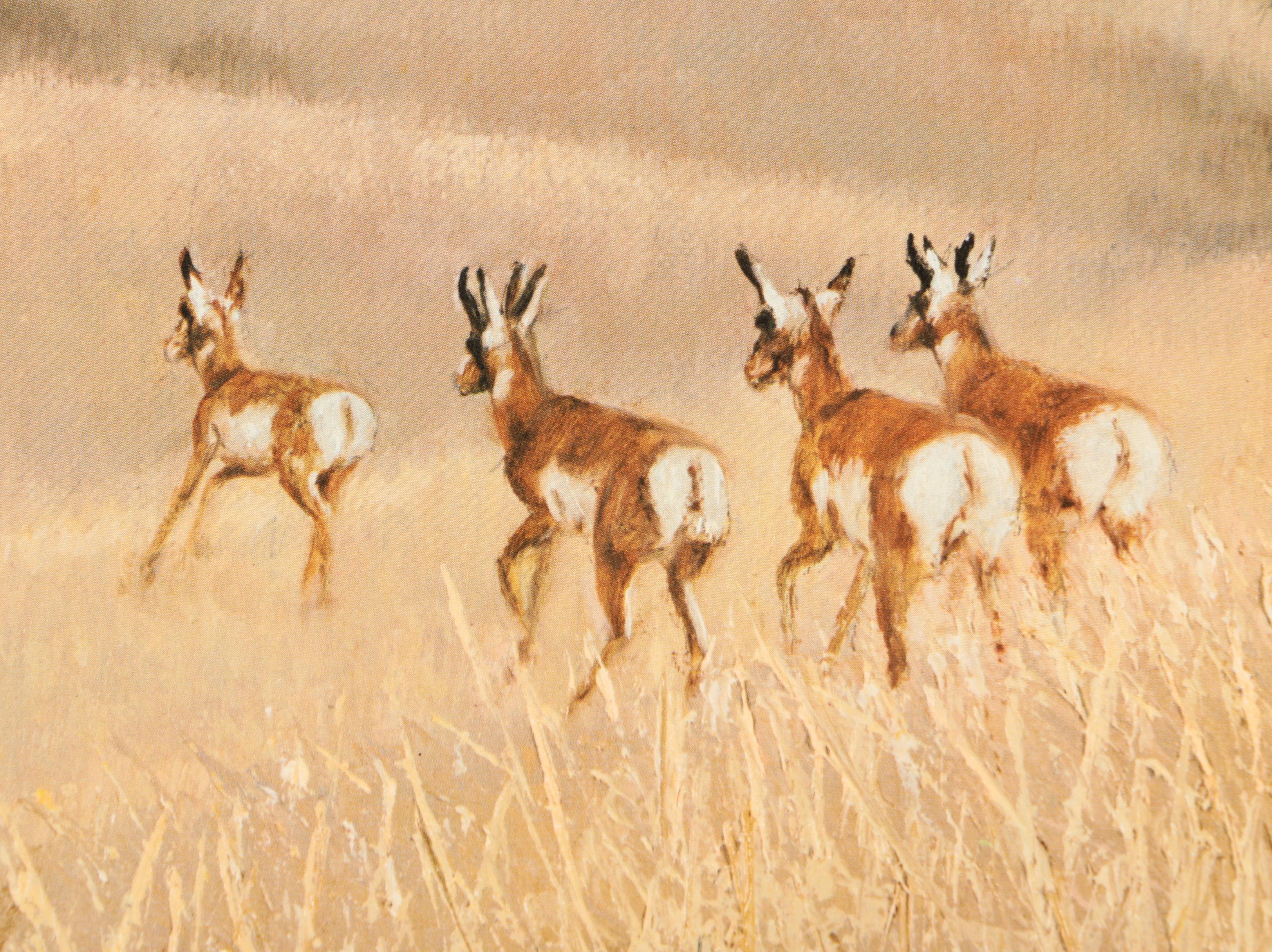 Offset Lithographs After Ray Harm's "Black Bear" and Charles Fracé's "Pronghorn"