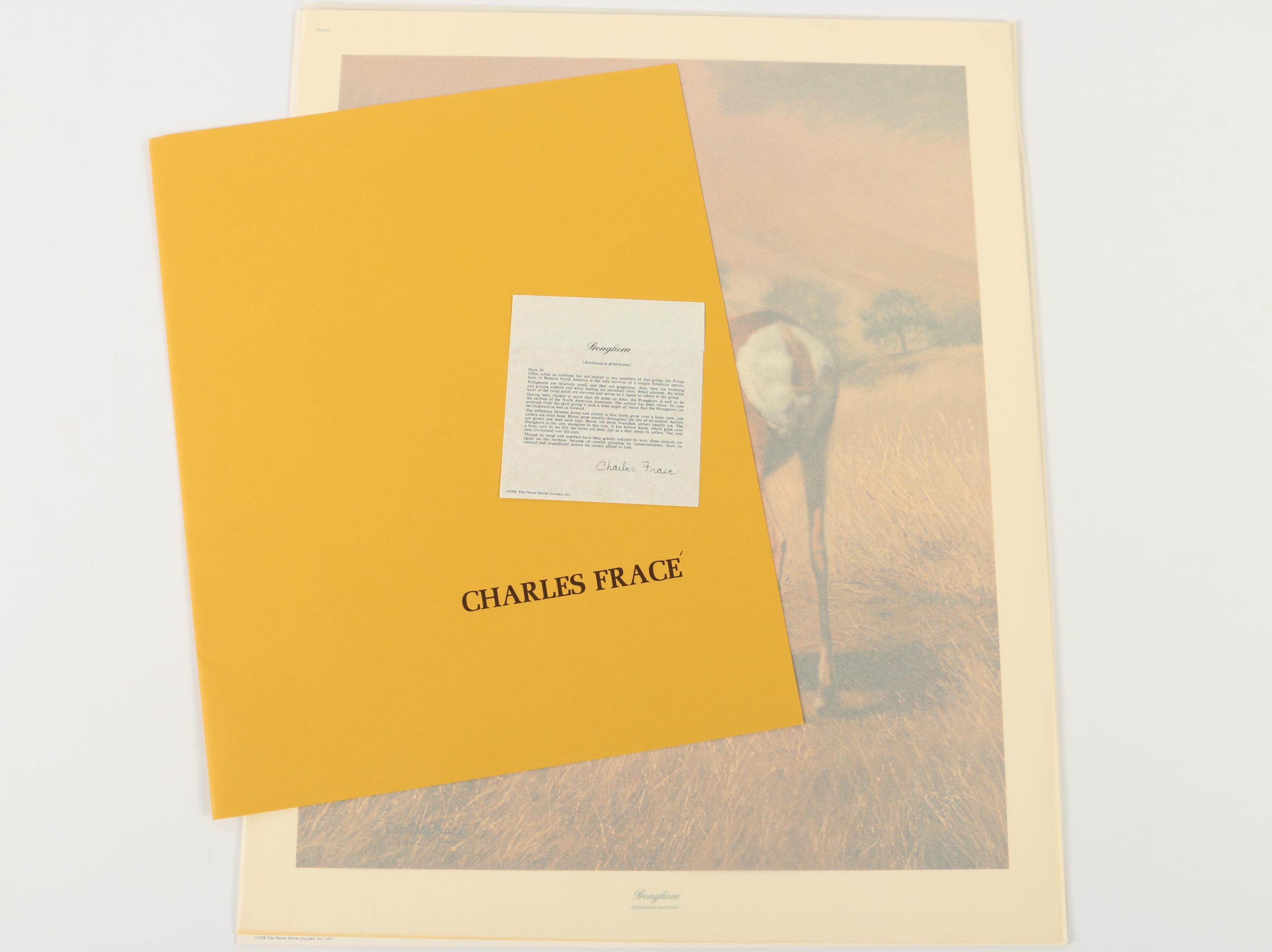 Offset Lithographs After Ray Harm's "Black Bear" and Charles Fracé's "Pronghorn"