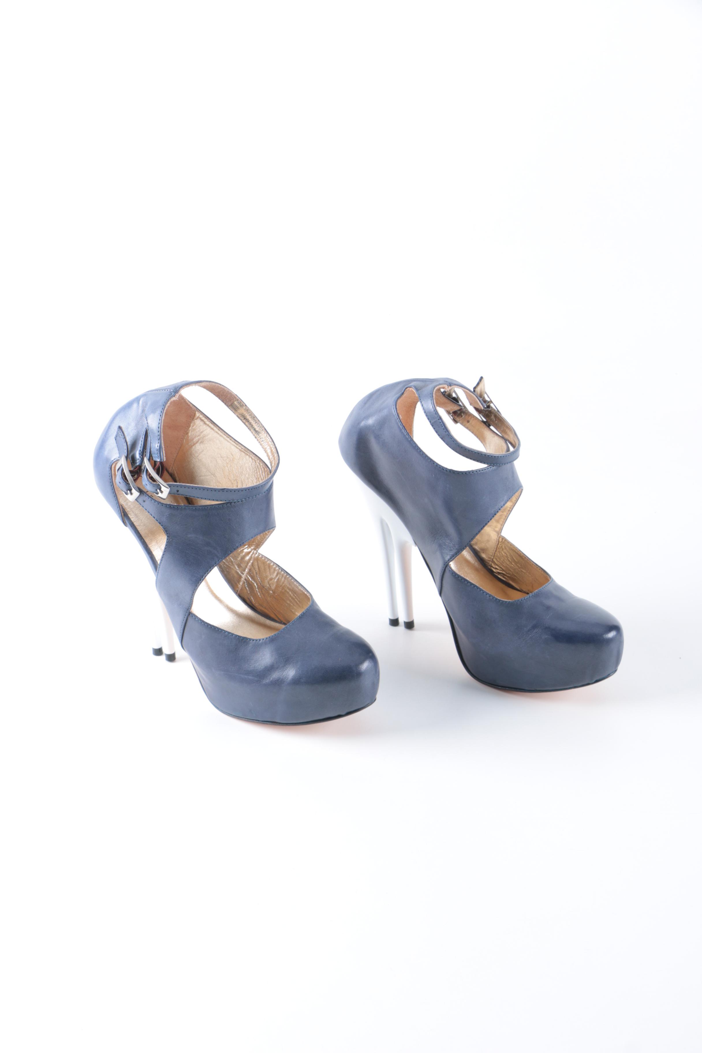 Christopher Coy Collection Prototype Heels in Blueberry