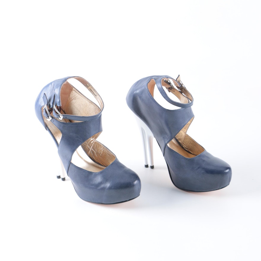 Christopher Coy Collection Prototype Heels in Blueberry