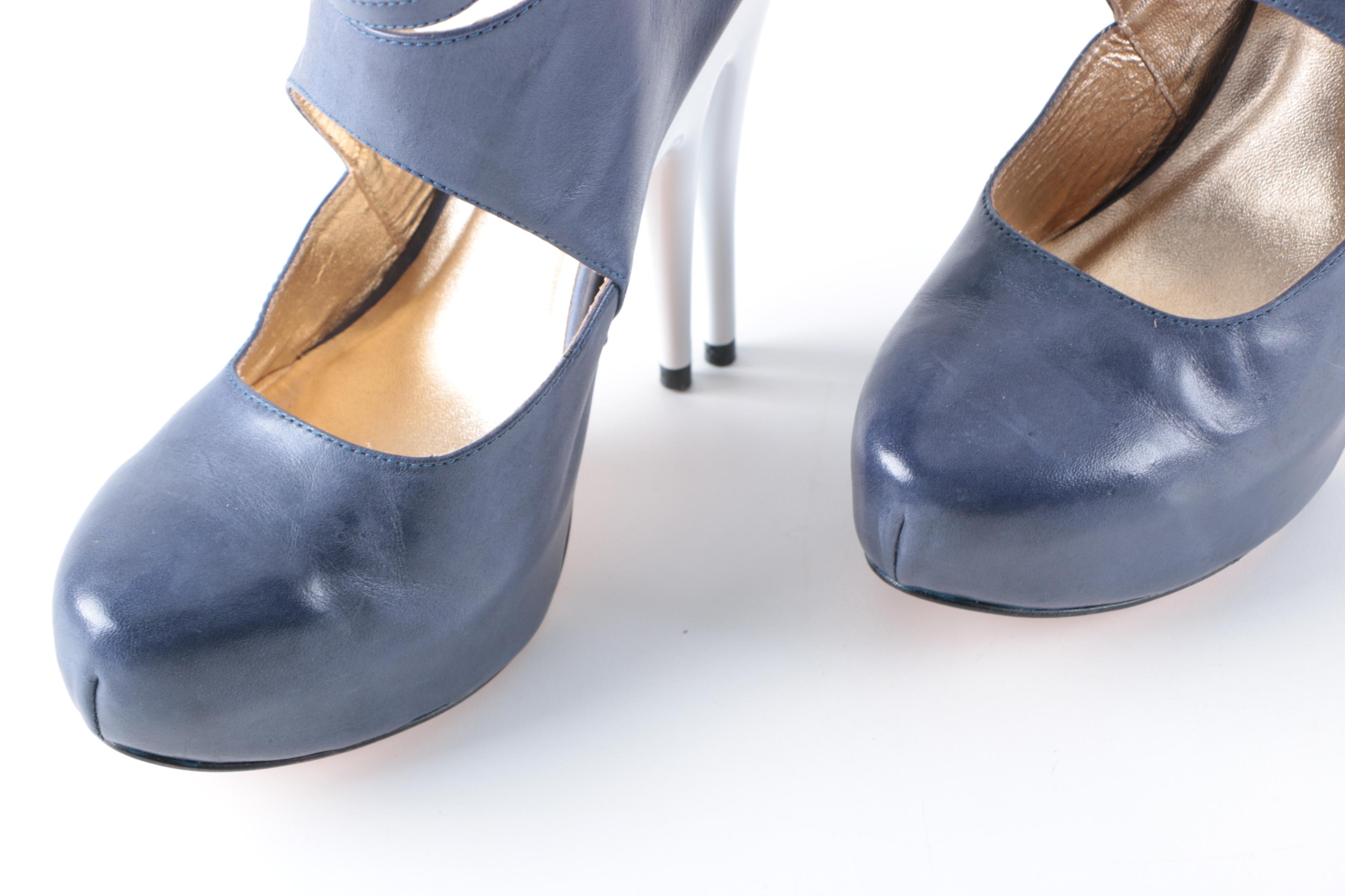 Christopher Coy Collection Prototype Heels in Blueberry