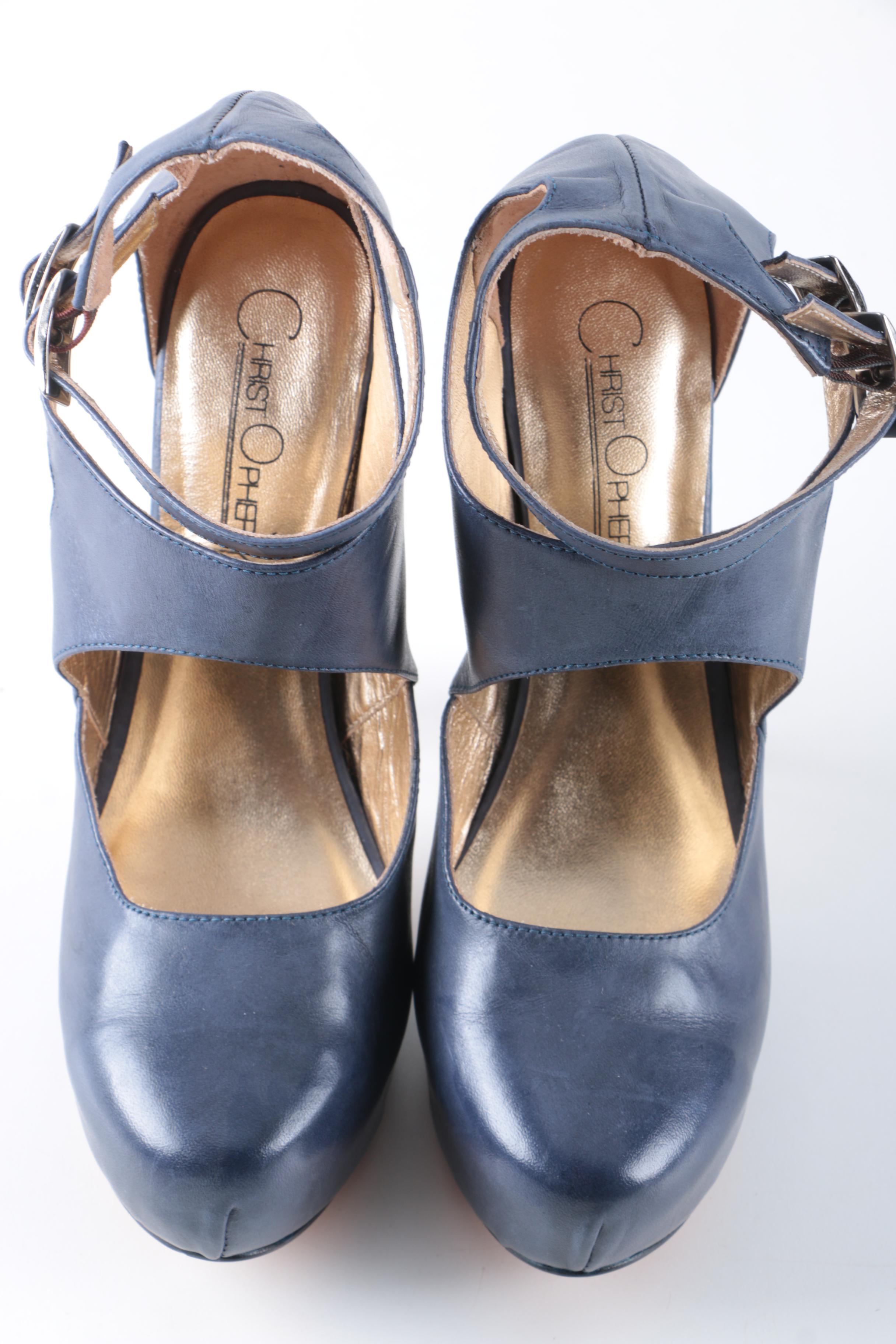 Christopher Coy Collection Prototype Heels in Blueberry