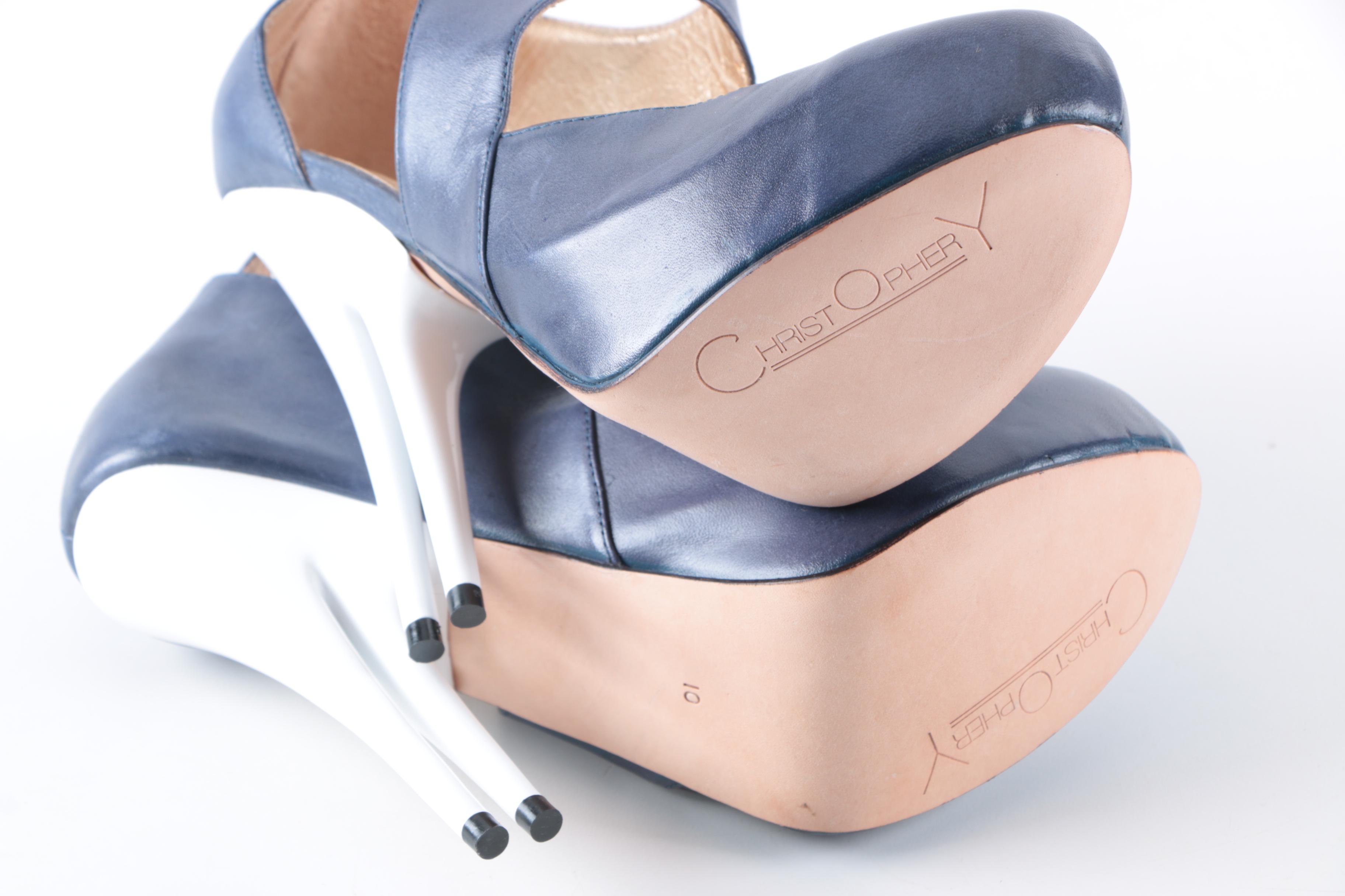 Christopher Coy Collection Prototype Heels in Blueberry