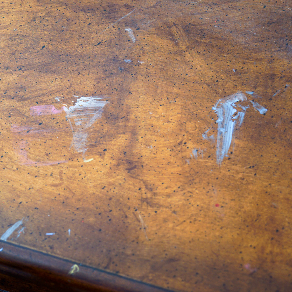 Early American Style Burlwood Dining Room Table  &  Windsor Chairs