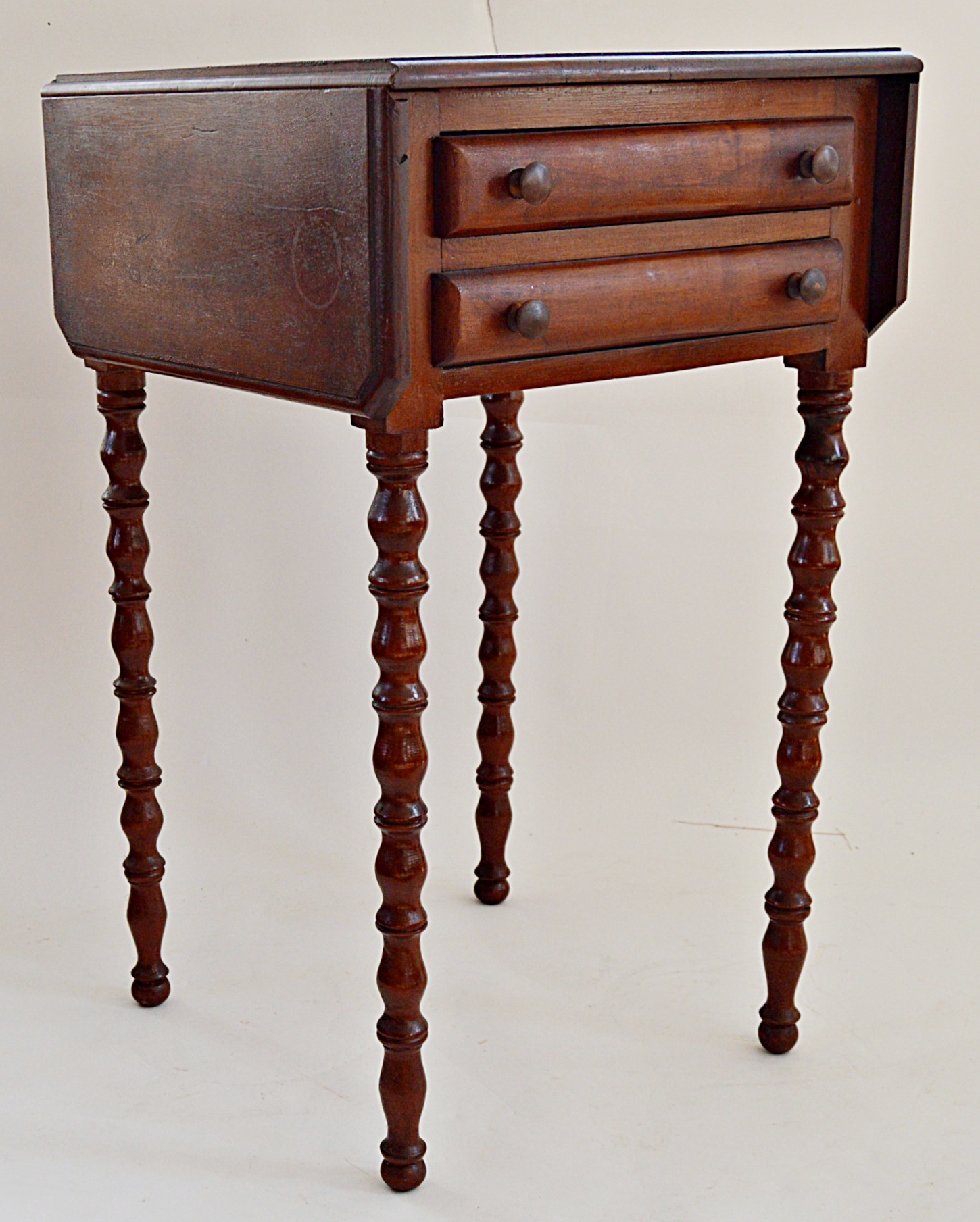 19th Century Sheraton Cherry Side Dropleaf Table