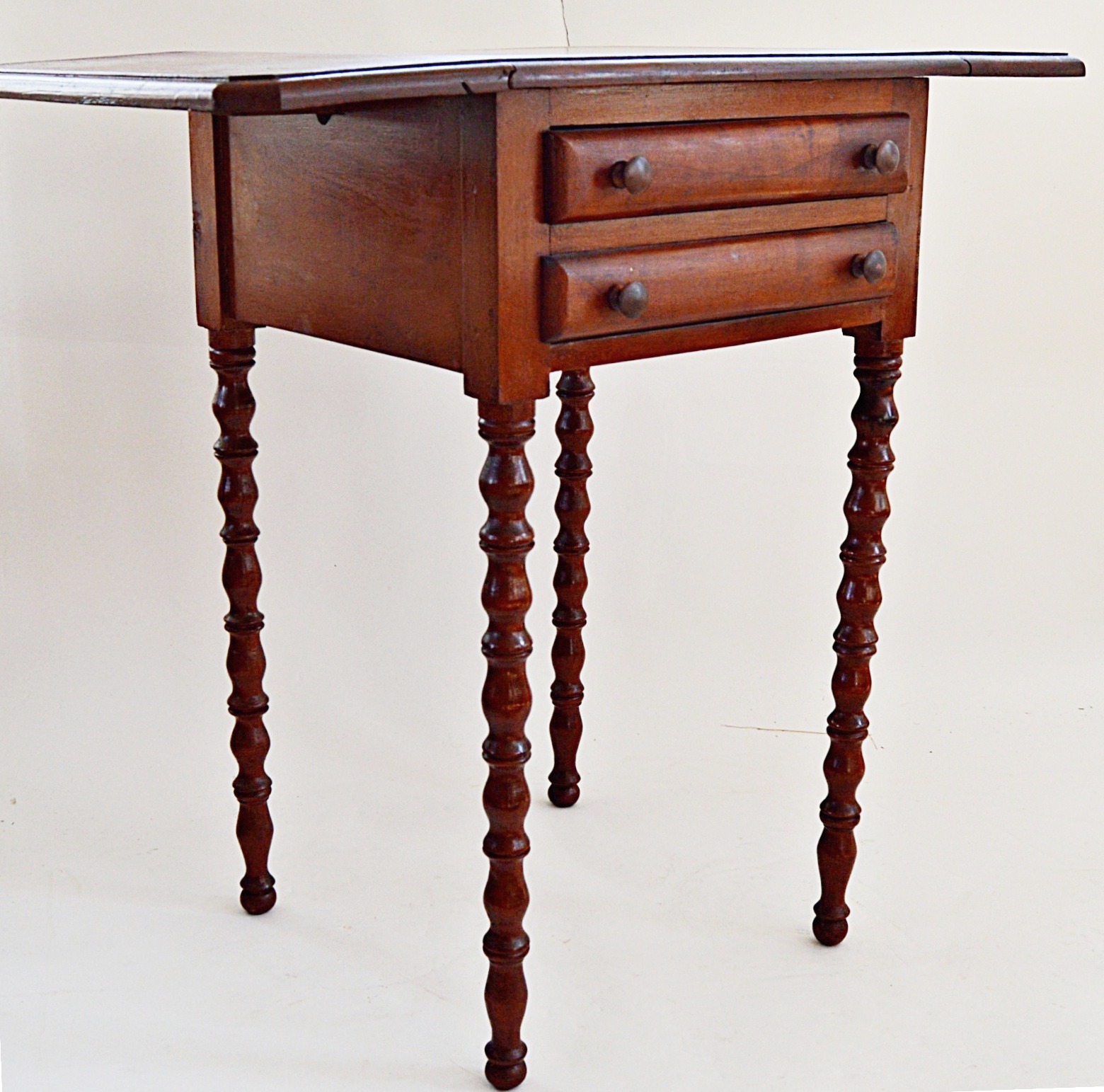 19th Century Sheraton Cherry Side Dropleaf Table