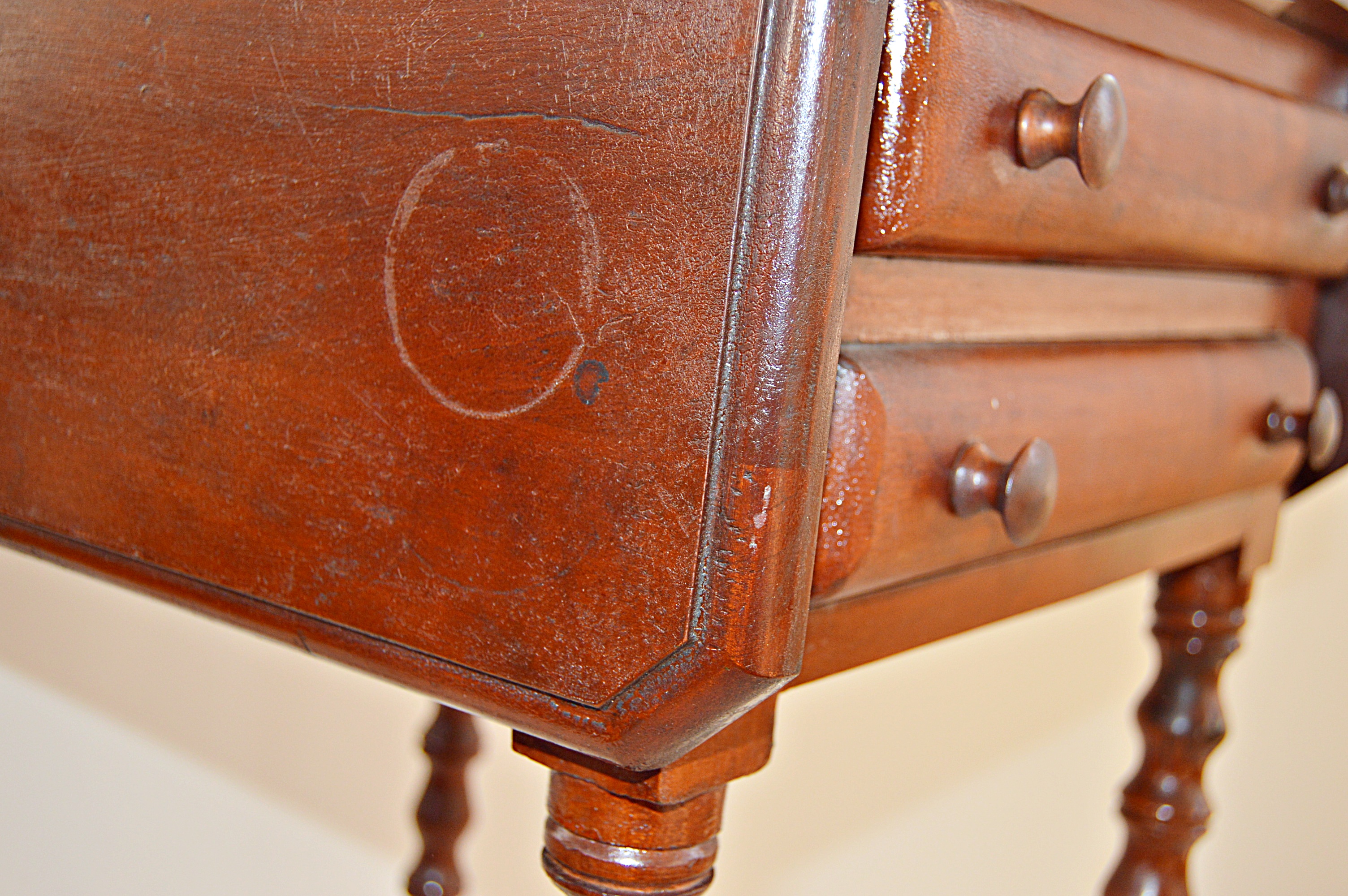 19th Century Sheraton Cherry Side Dropleaf Table