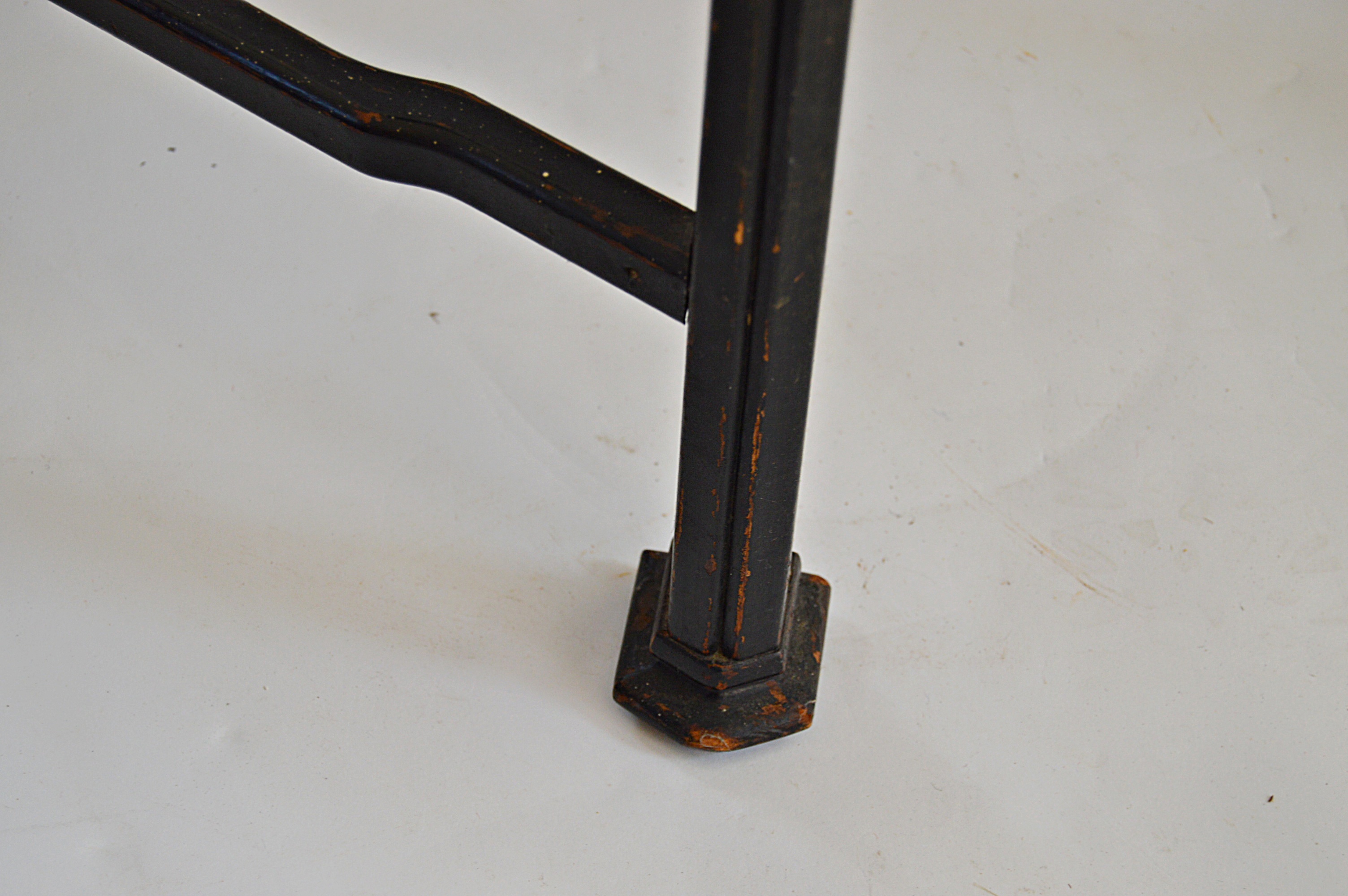 Antique Chinese Carved Wood Table and Mirror