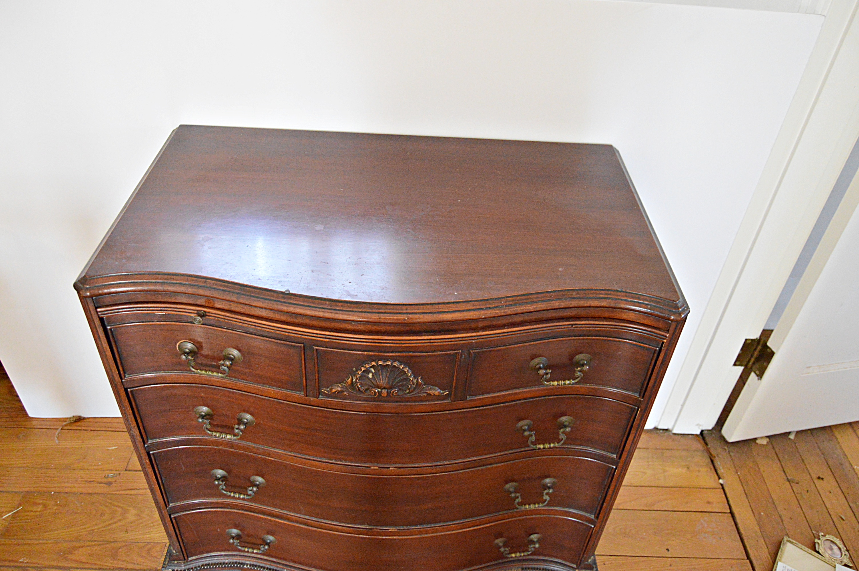 Vintage Queen Anne Style Mahogany Chest