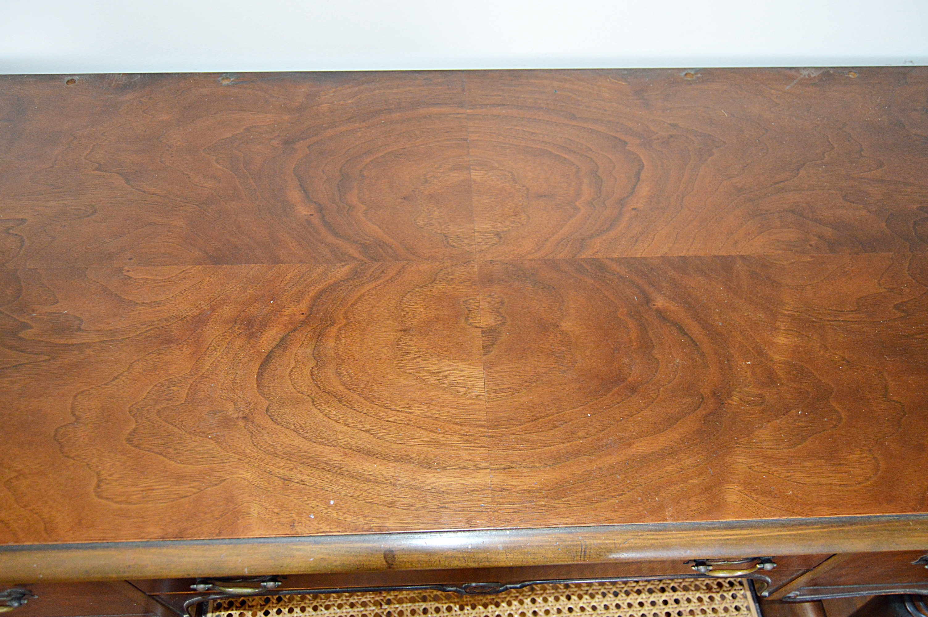 Vintage Burl Mahogany Dressing Table and Bench