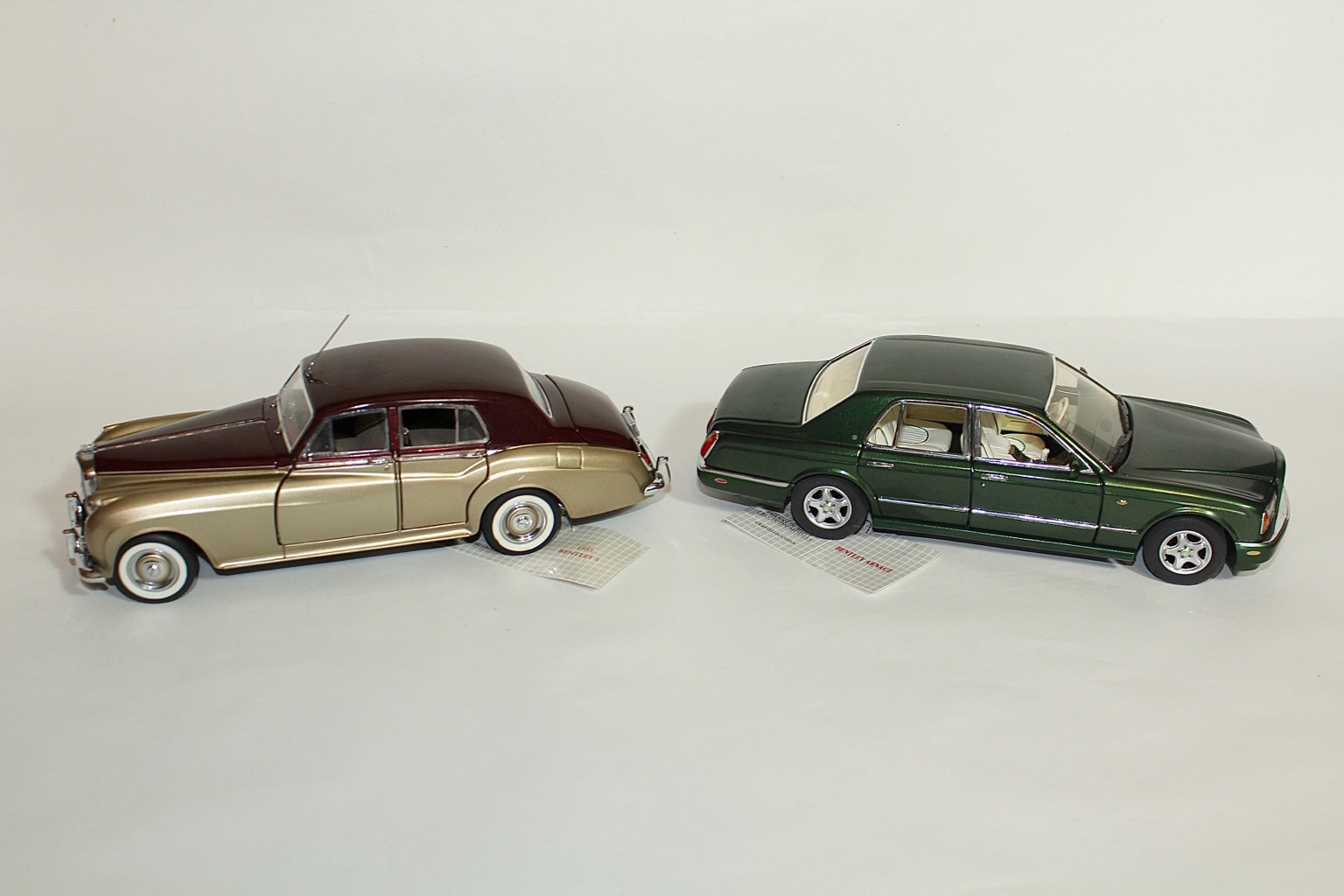 1955 Bentley S and 1998 Bentley Arnage Die Cast Cars by The Franklin Mint
