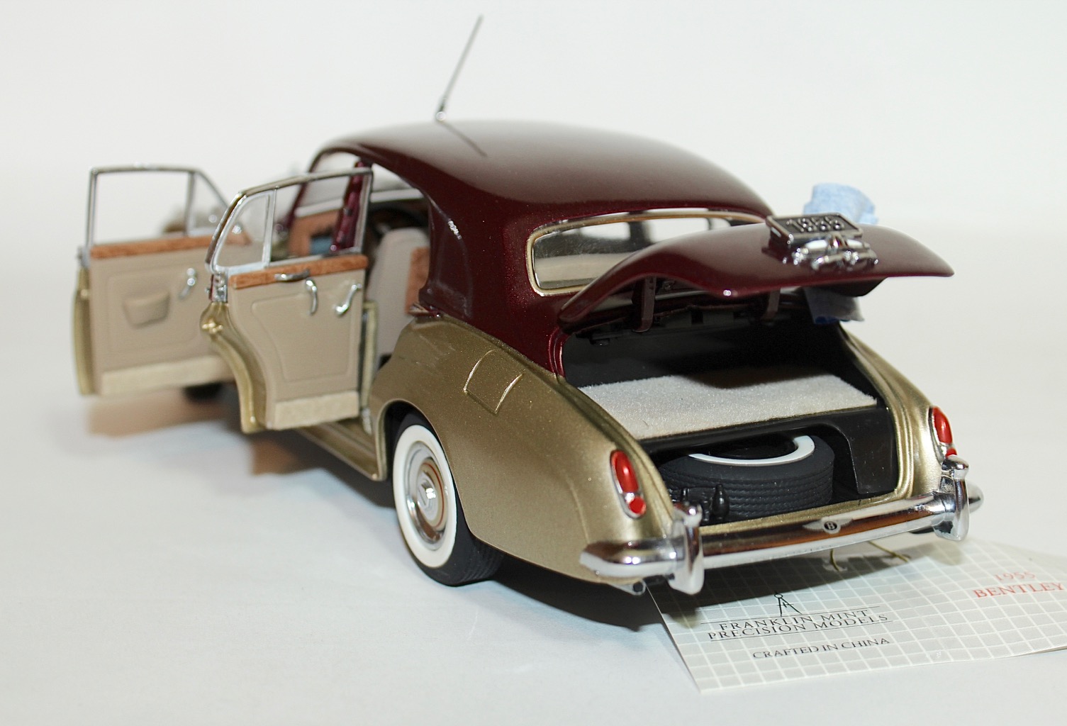 1955 Bentley S and 1998 Bentley Arnage Die Cast Cars by The Franklin Mint