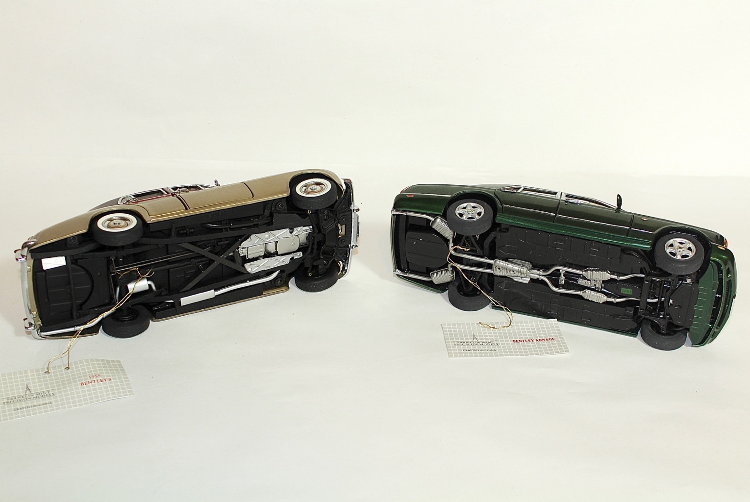 1955 Bentley S and 1998 Bentley Arnage Die Cast Cars by The Franklin Mint
