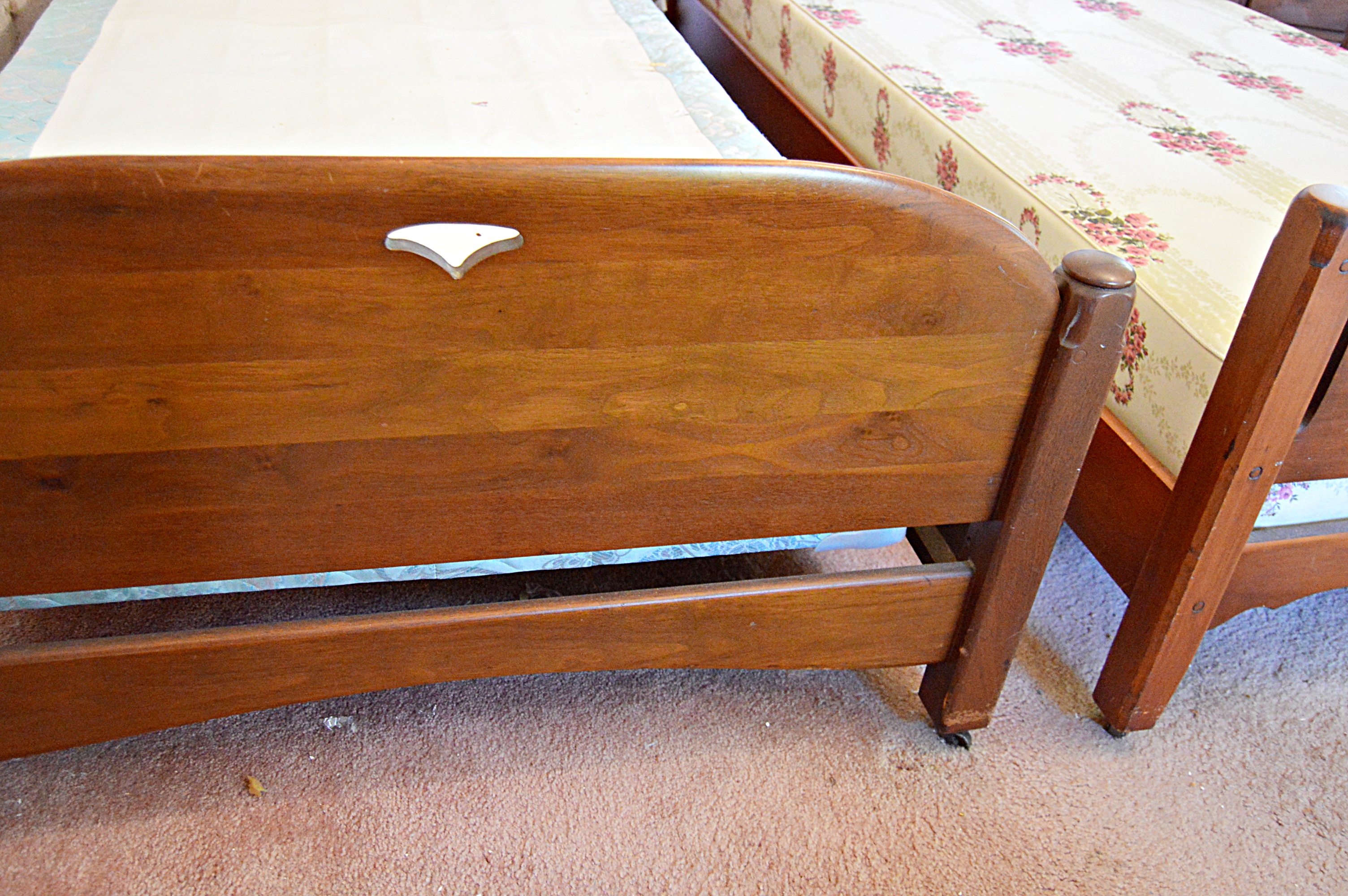 Vintage Twin Beds and Dressing Table, Lingerie Chest