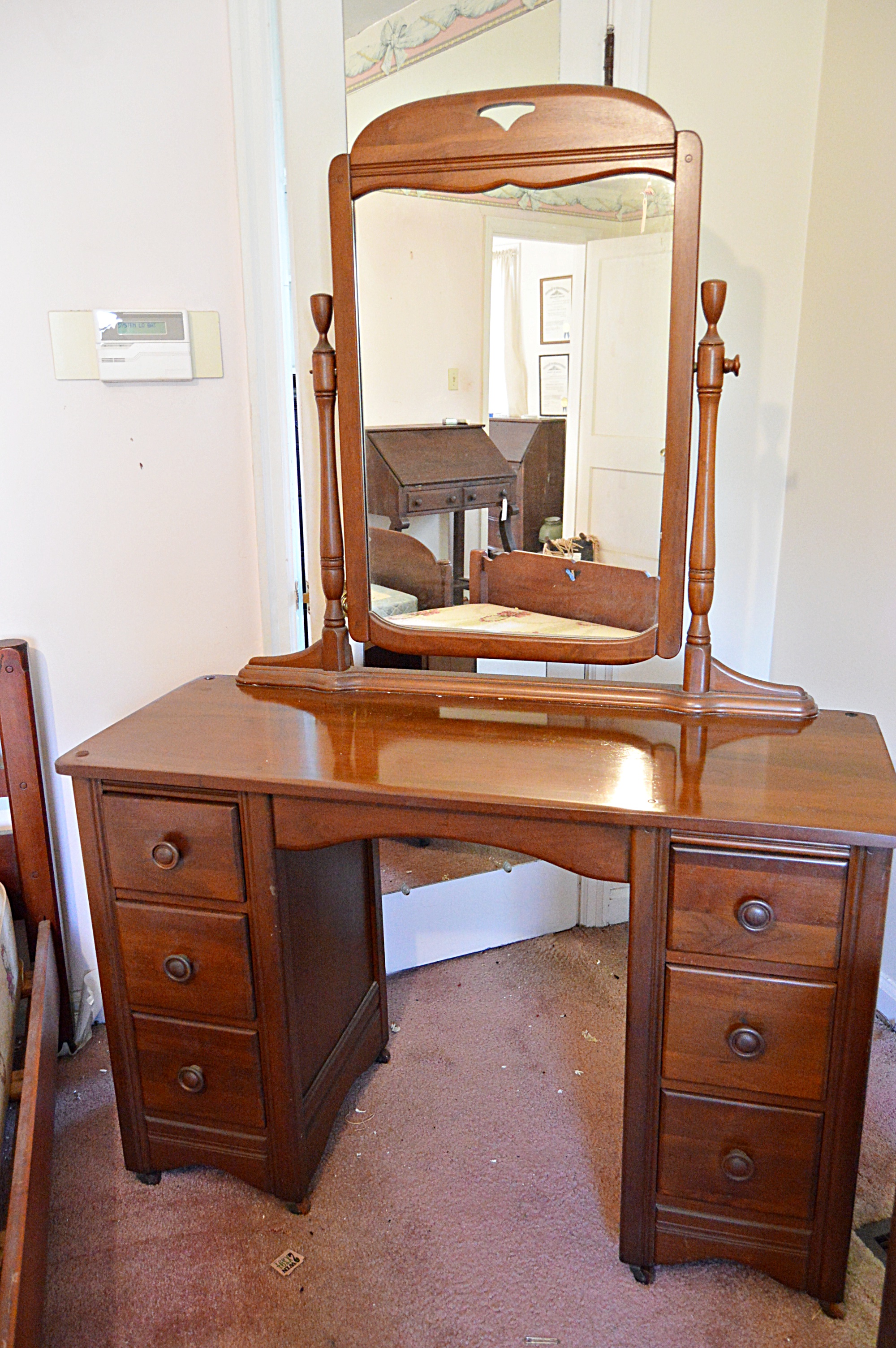 Vintage Twin Beds and Dressing Table, Lingerie Chest