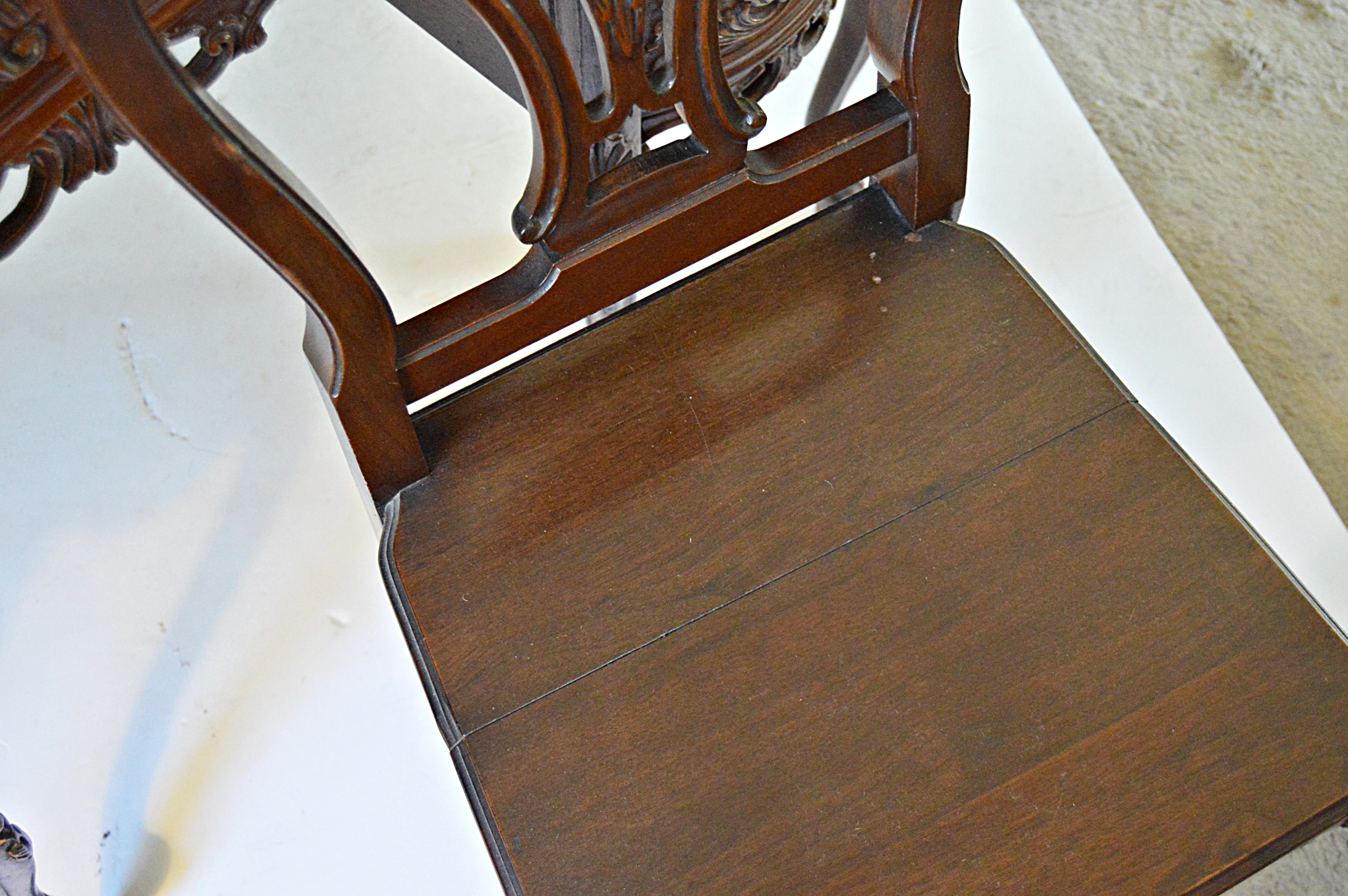 Louis XV Style Mahogany Desk and Chair