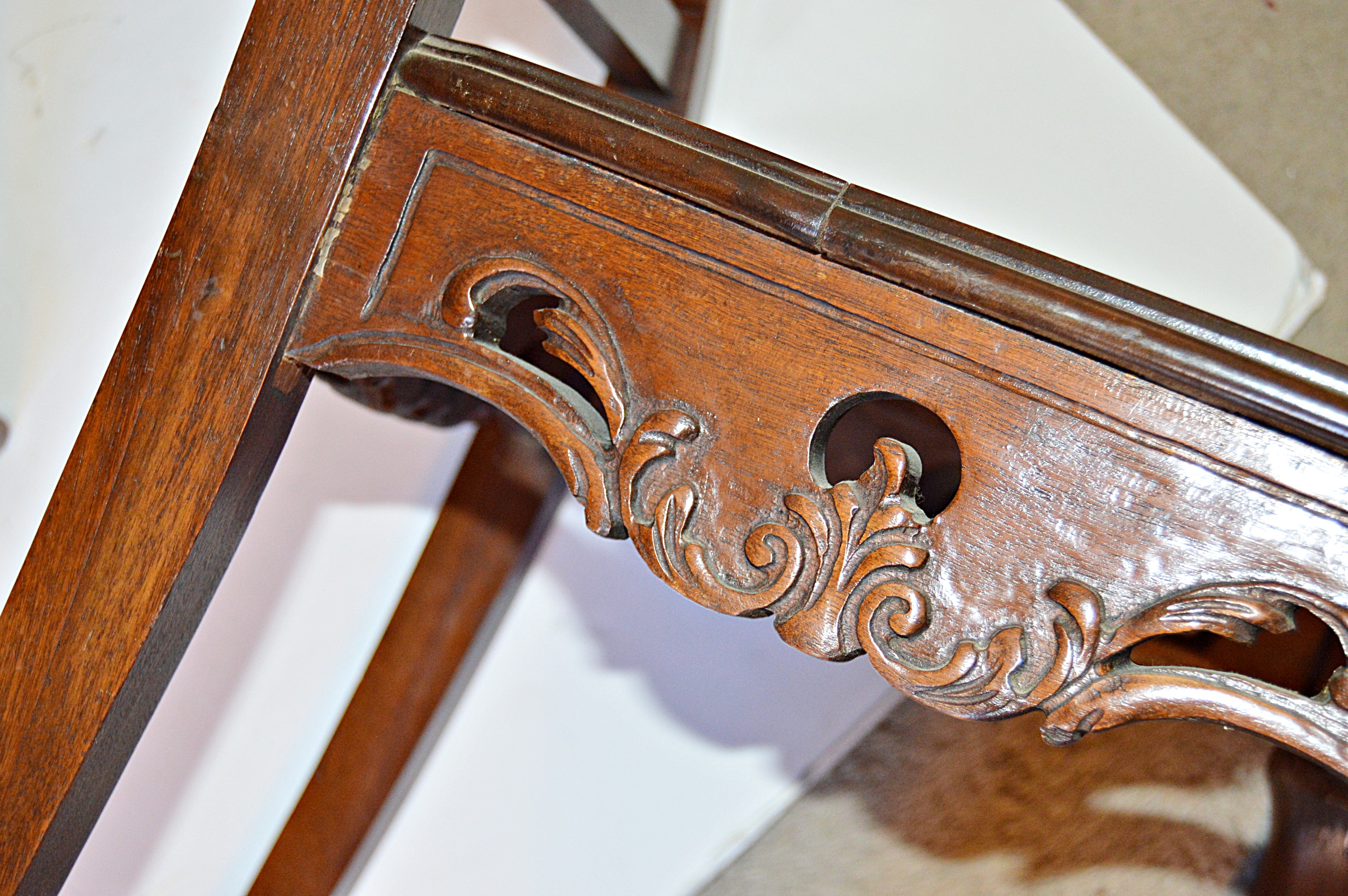 Louis XV Style Mahogany Desk and Chair