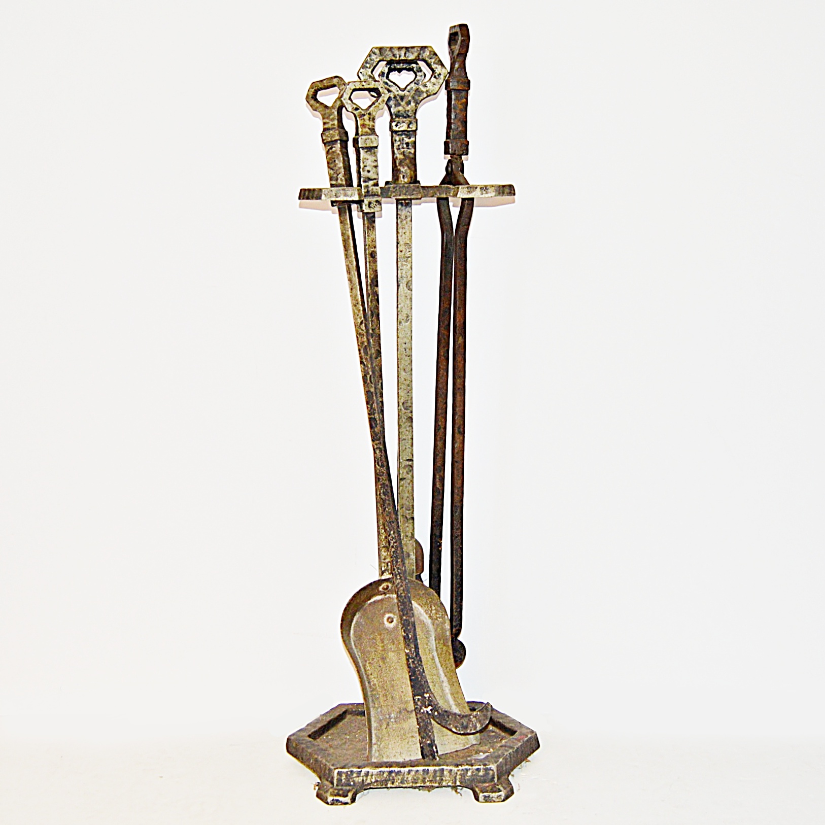 Vintage Arts and Crafts Style Fireplace Tool Set