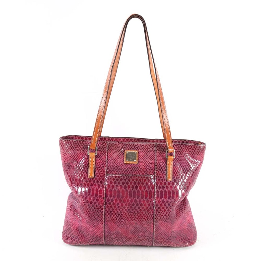 Dooney & Bourke Embossed Suede Tote Bag