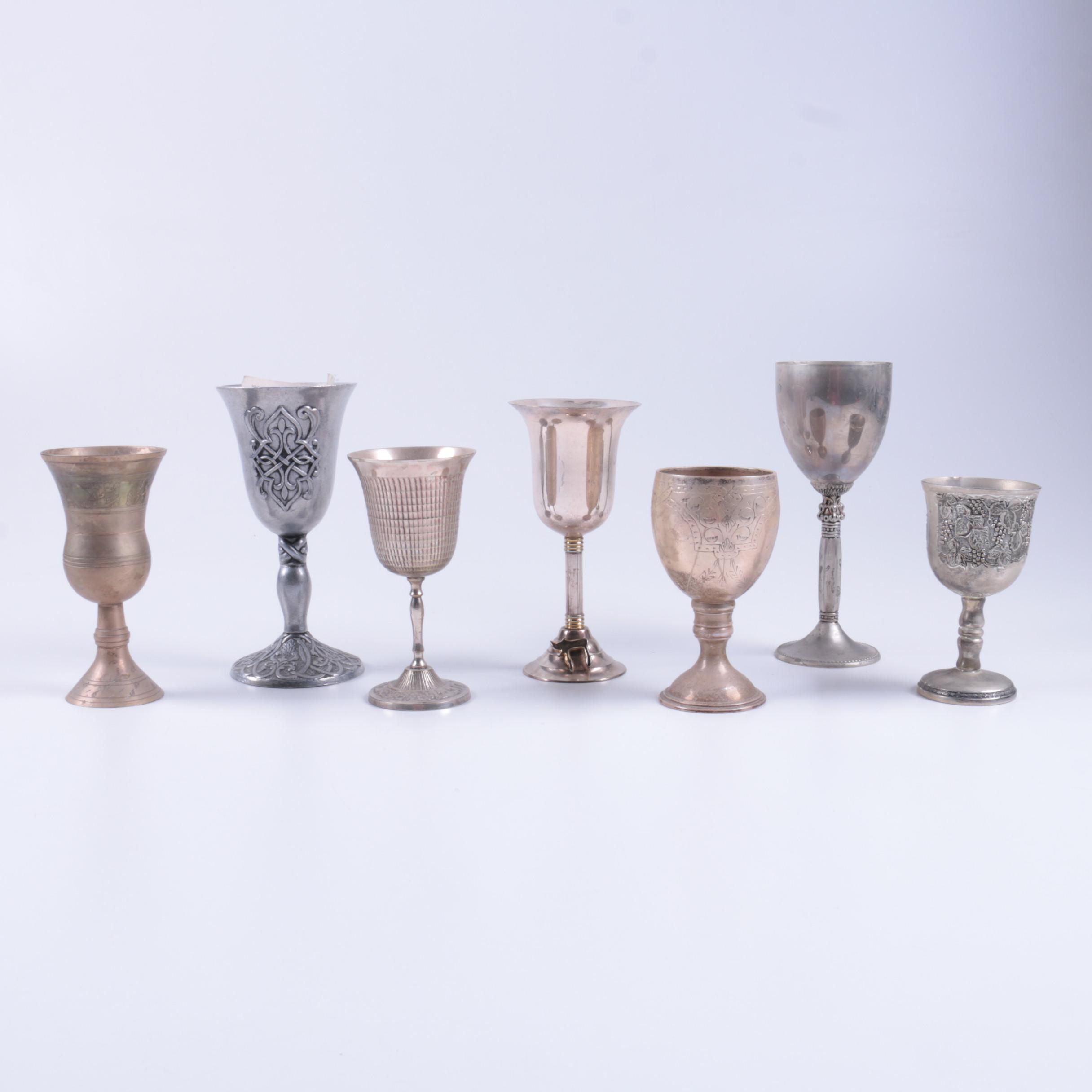 Carson "Forevermore" Pewter Alloy Chalice and Other Silver Tone Drinkeware