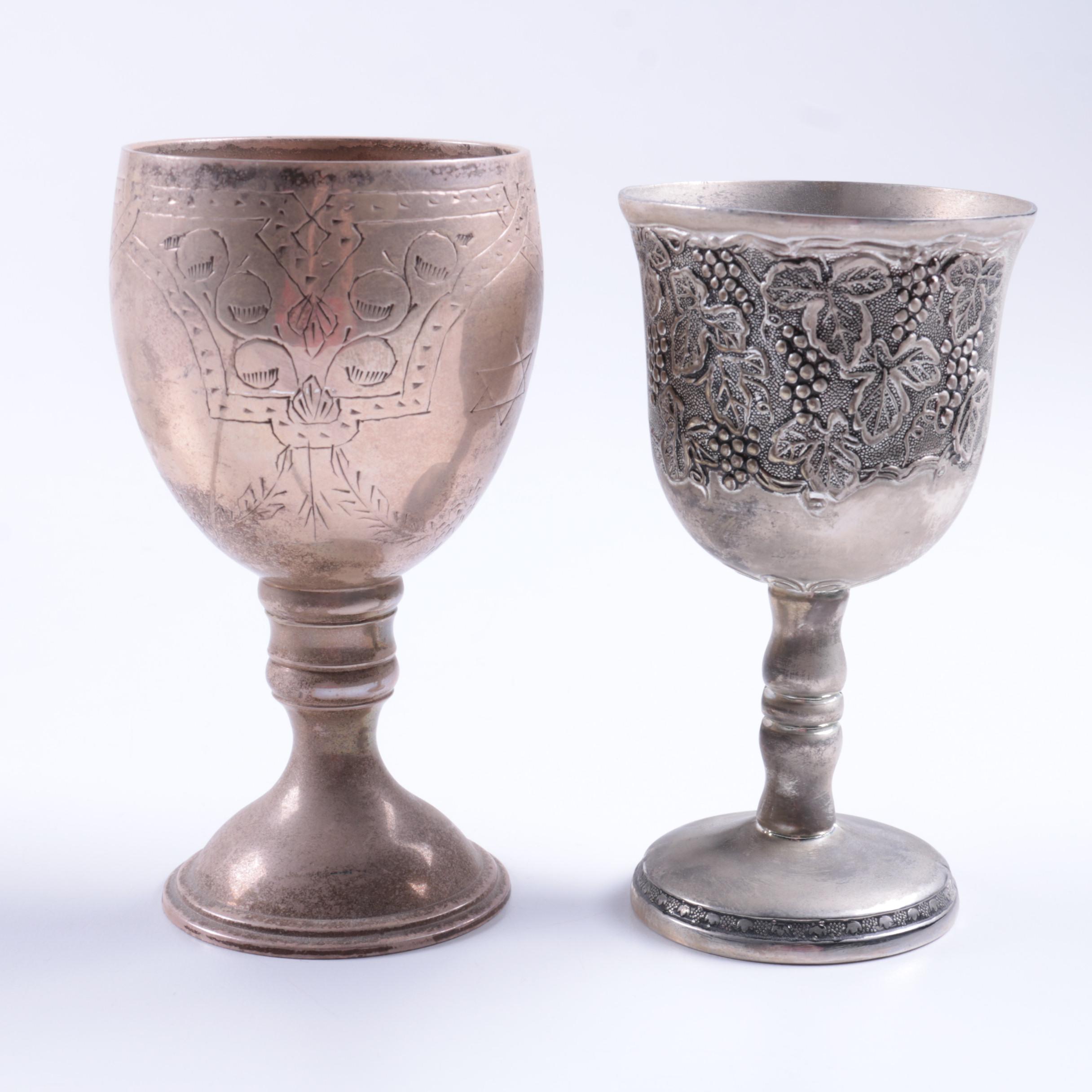 Carson "Forevermore" Pewter Alloy Chalice and Other Silver Tone Drinkeware