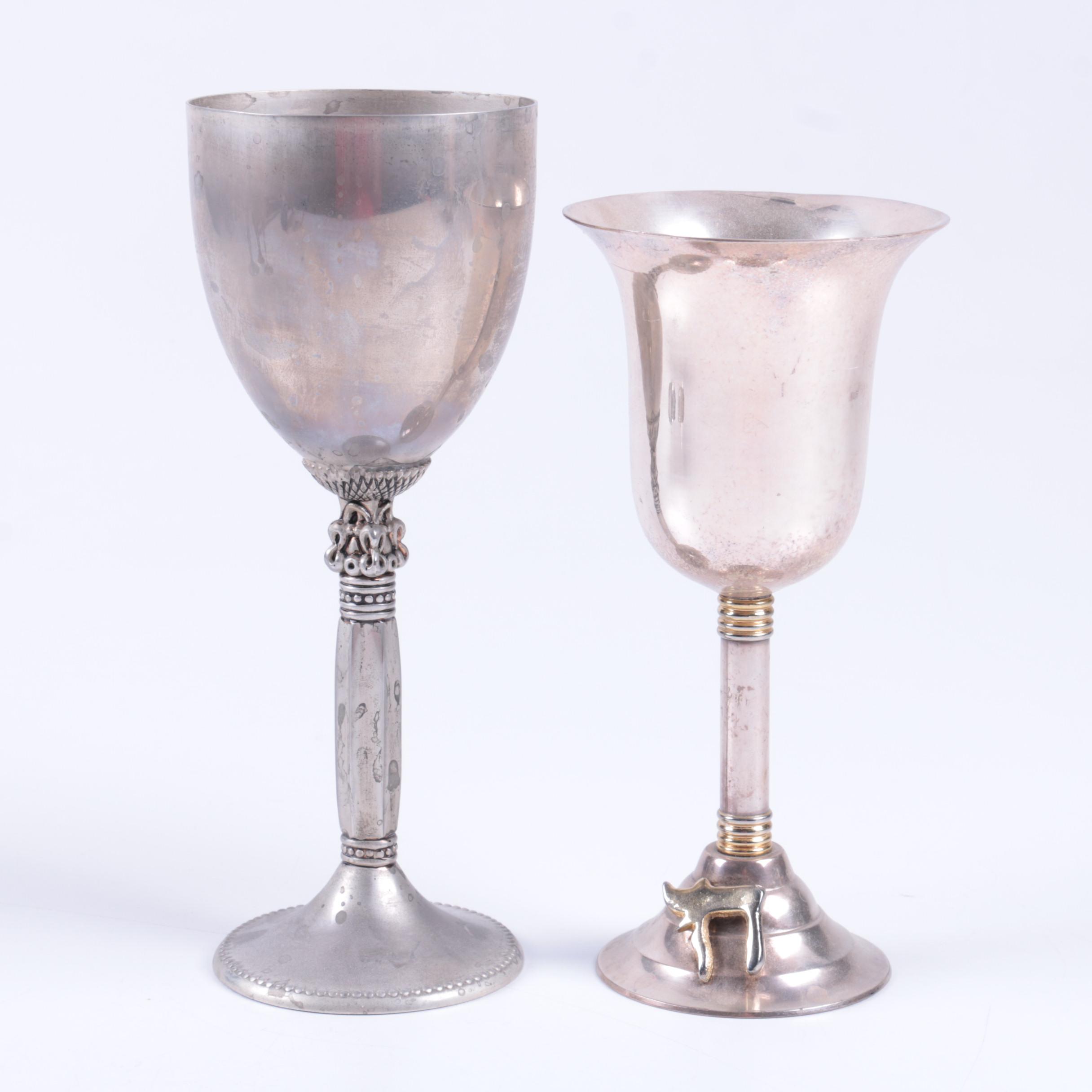 Carson "Forevermore" Pewter Alloy Chalice and Other Silver Tone Drinkeware