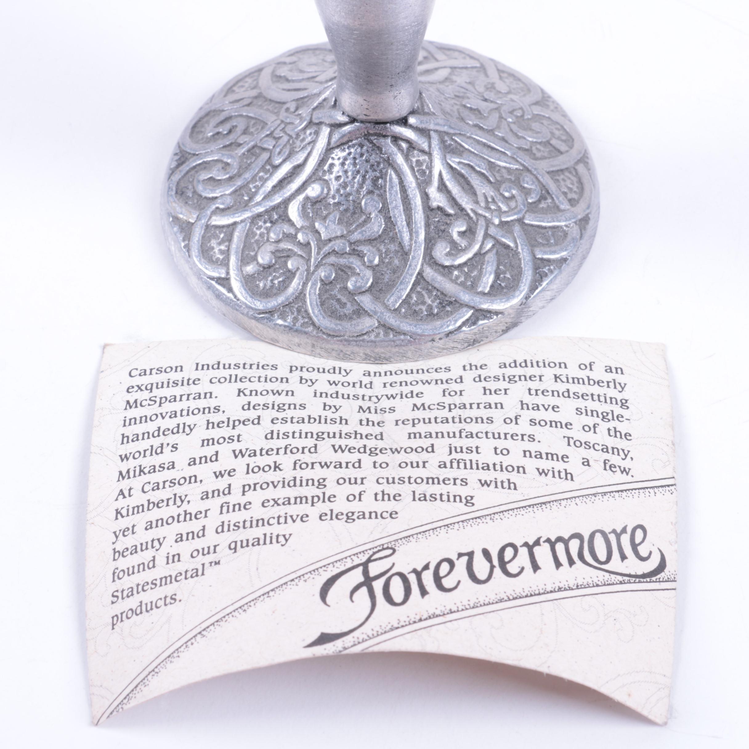 Carson "Forevermore" Pewter Alloy Chalice and Other Silver Tone Drinkeware