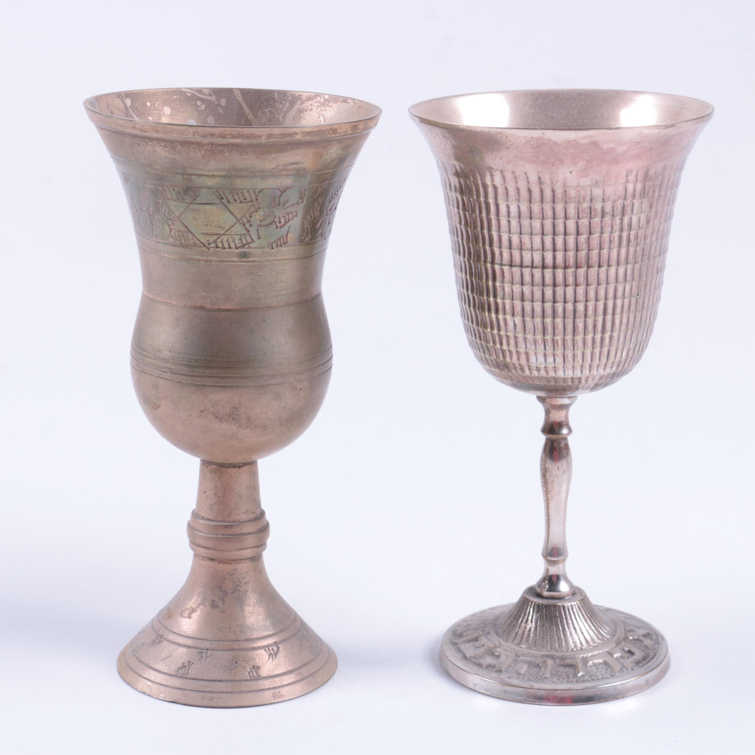 Carson "Forevermore" Pewter Alloy Chalice and Other Silver Tone Drinkeware