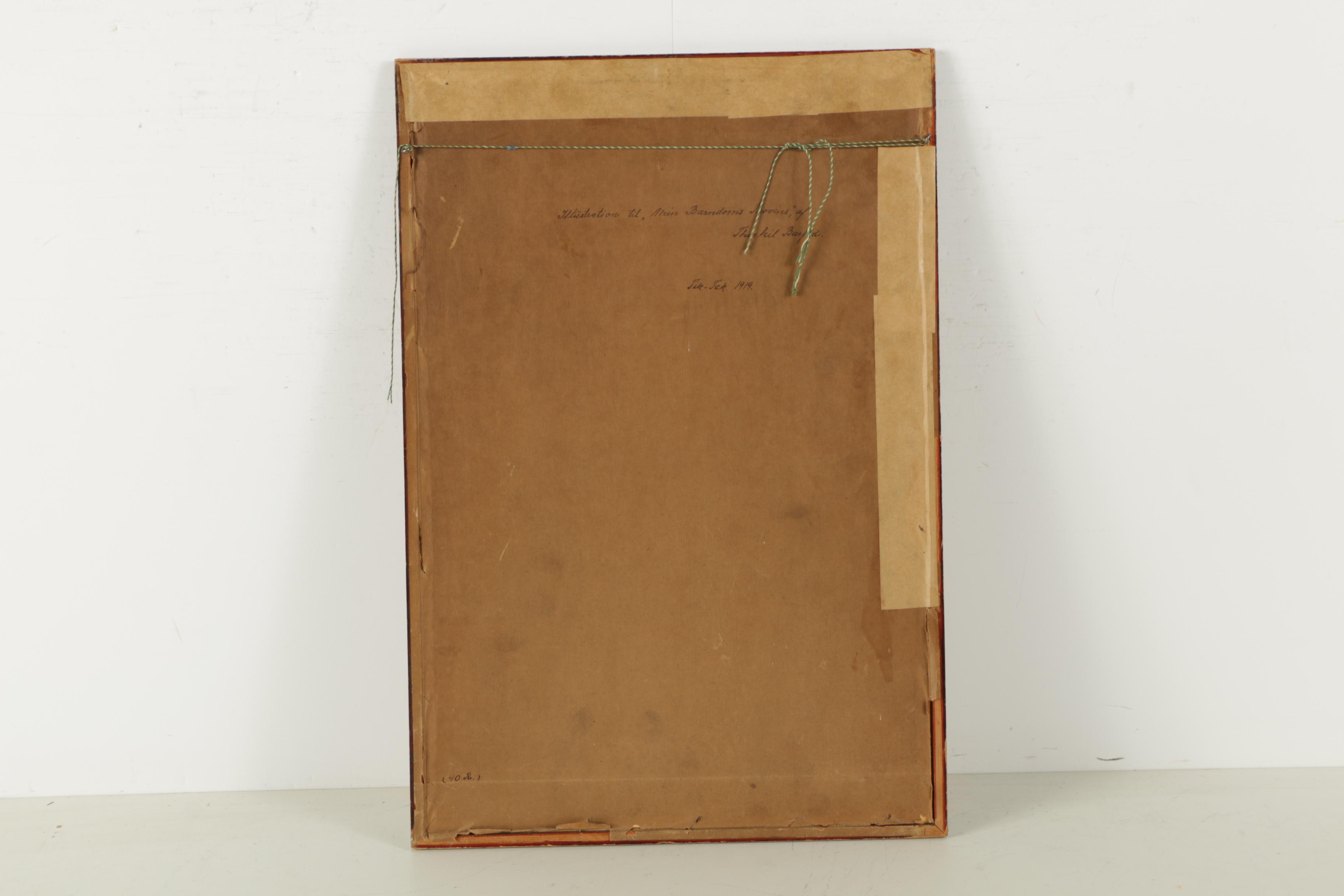 Luplau Janssen Lithograph of Children Sledding