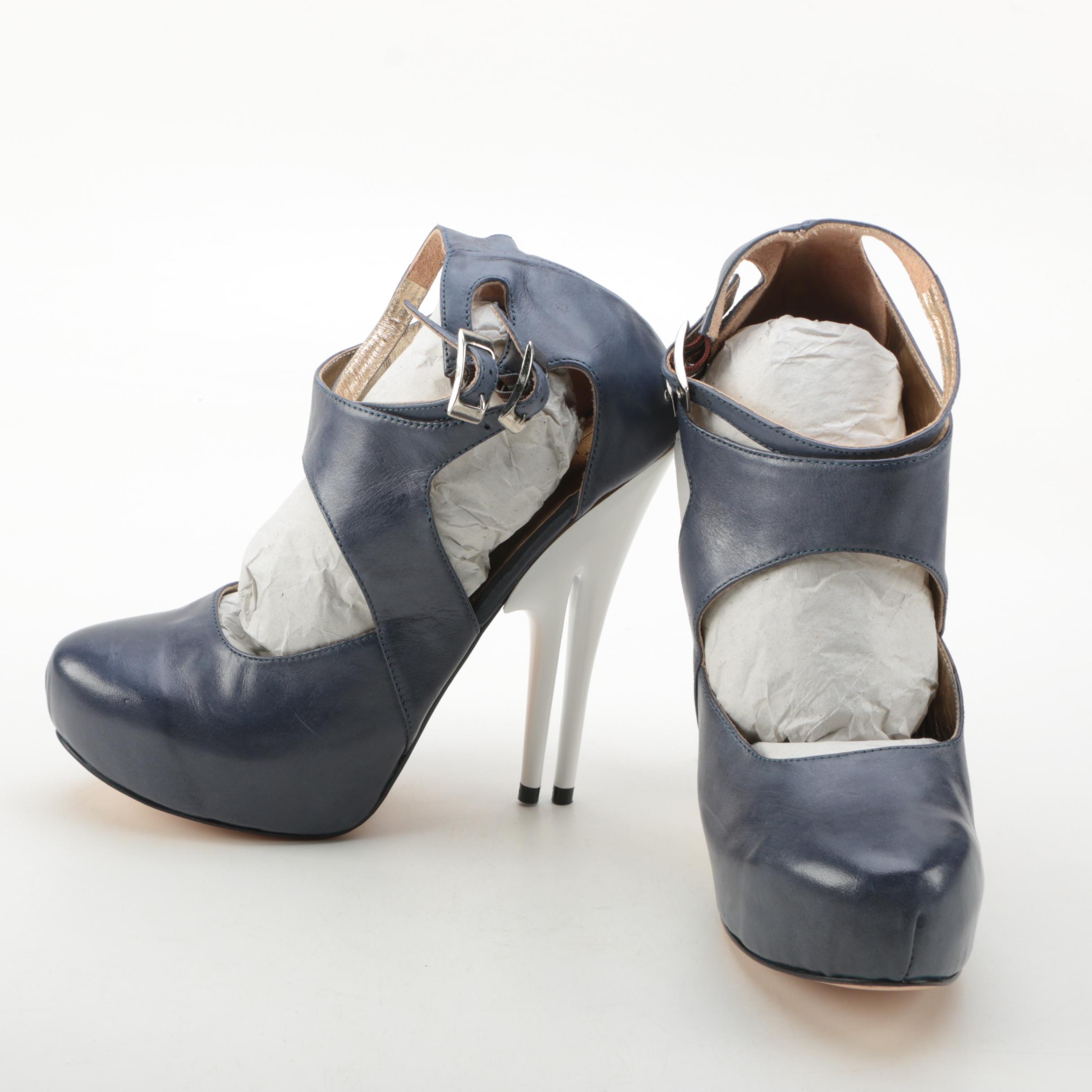 Christopher Coy Collection Prototype Heels in Blueberry
