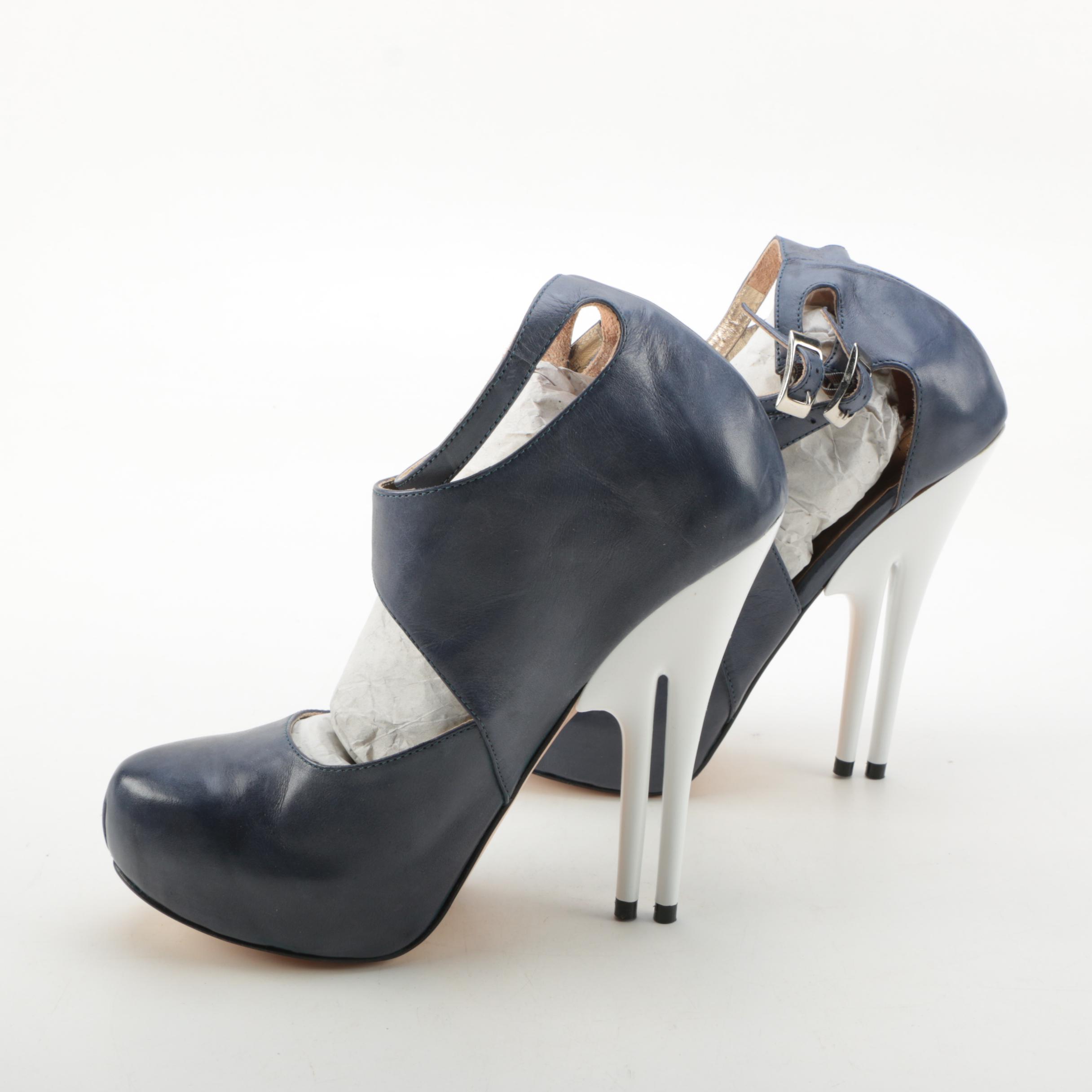 Christopher Coy Collection Prototype Heels in Blueberry