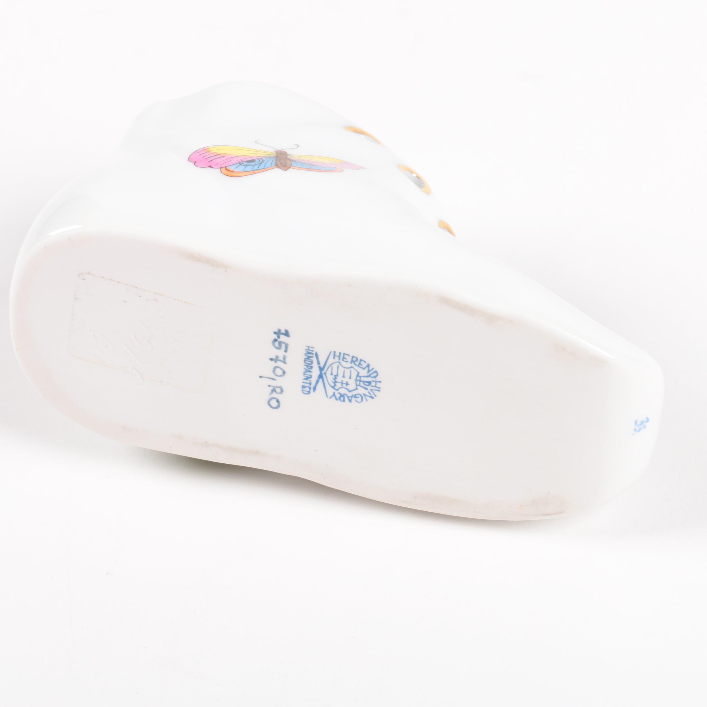 PRIORITY-Herend Hungary Porcelain Shoe Figurine