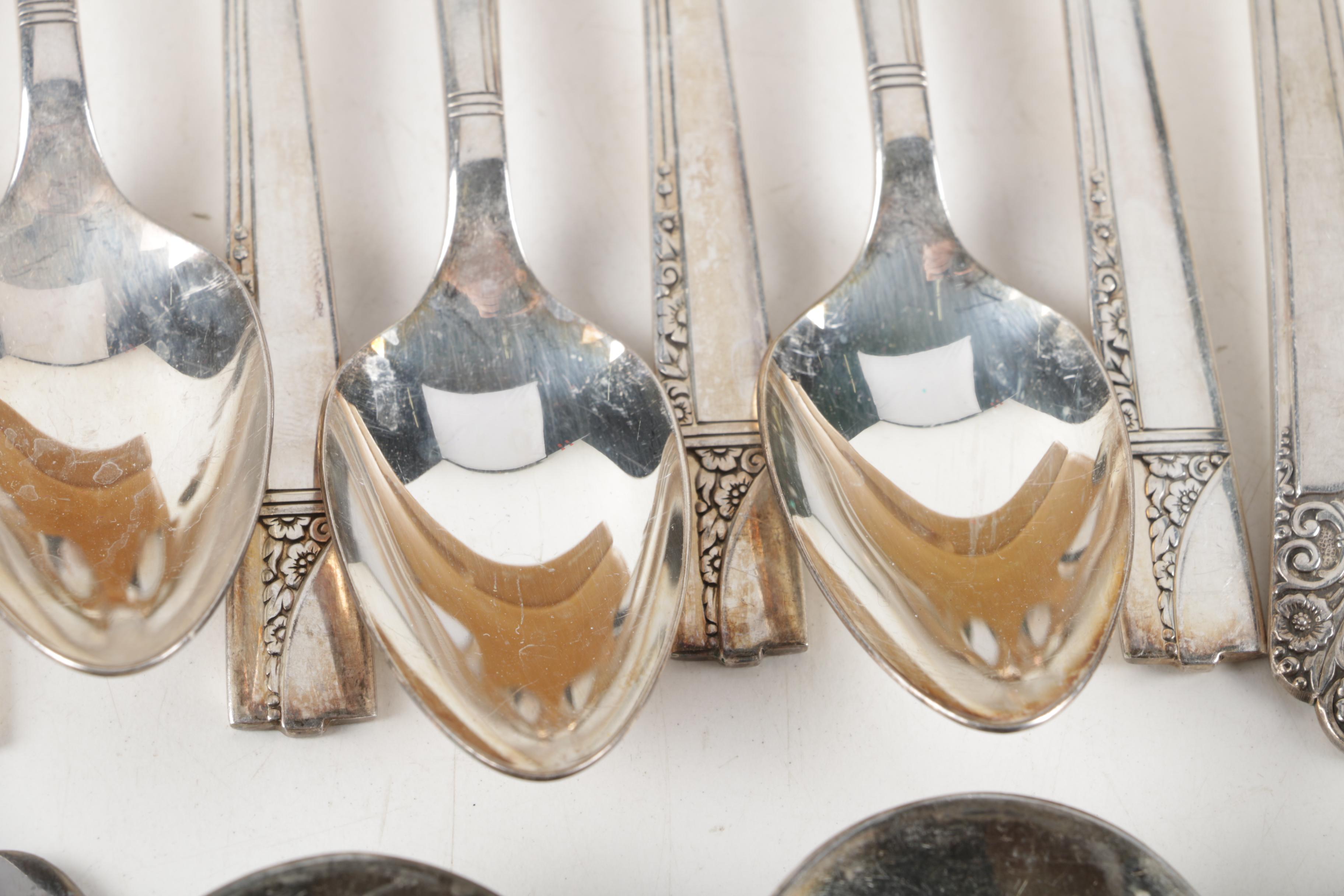 Nobility Plate "Caprice" Silver Plate Forks and Assorted Silver Plate Flatware