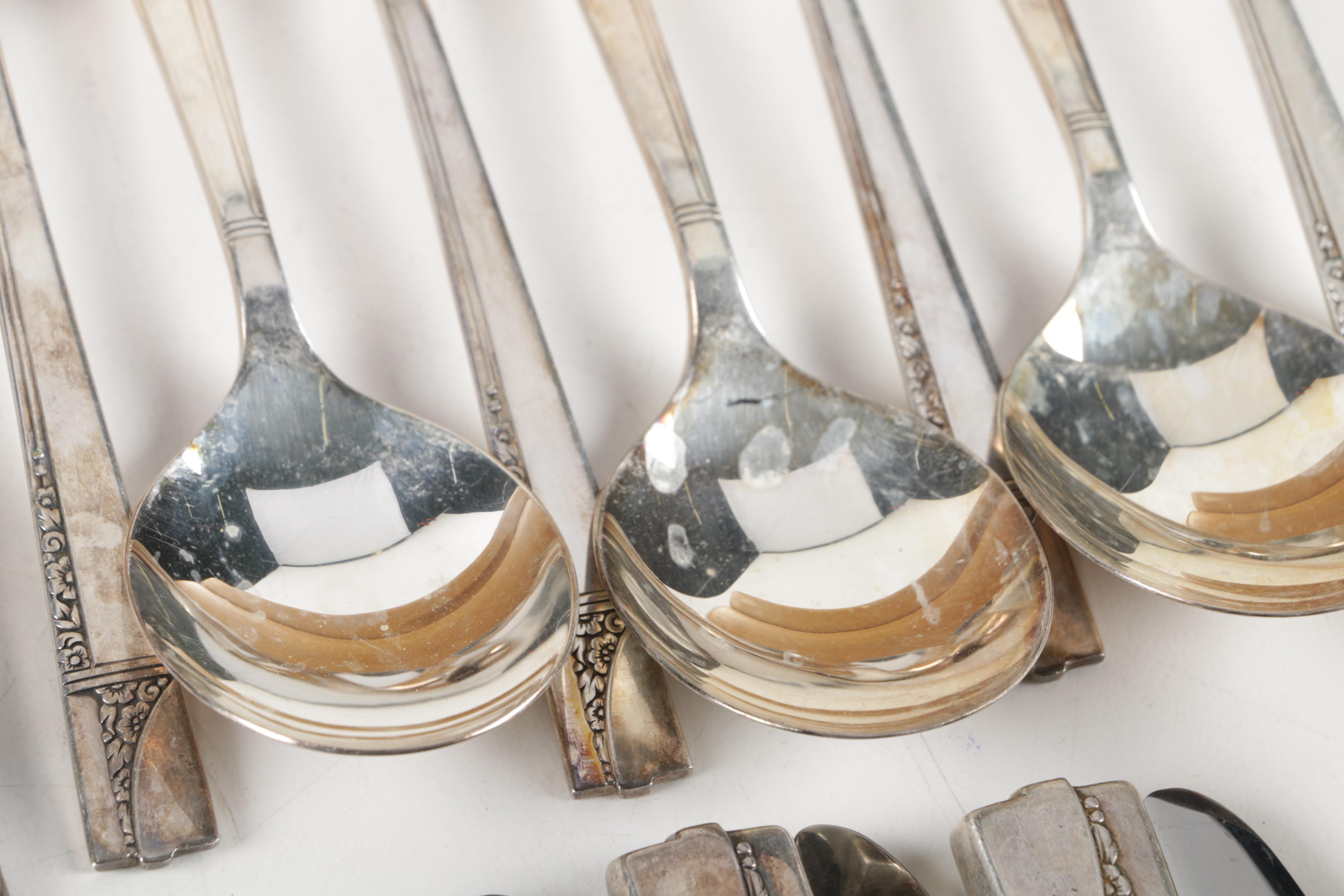 Nobility Plate "Caprice" Silver Plate Forks and Assorted Silver Plate Flatware