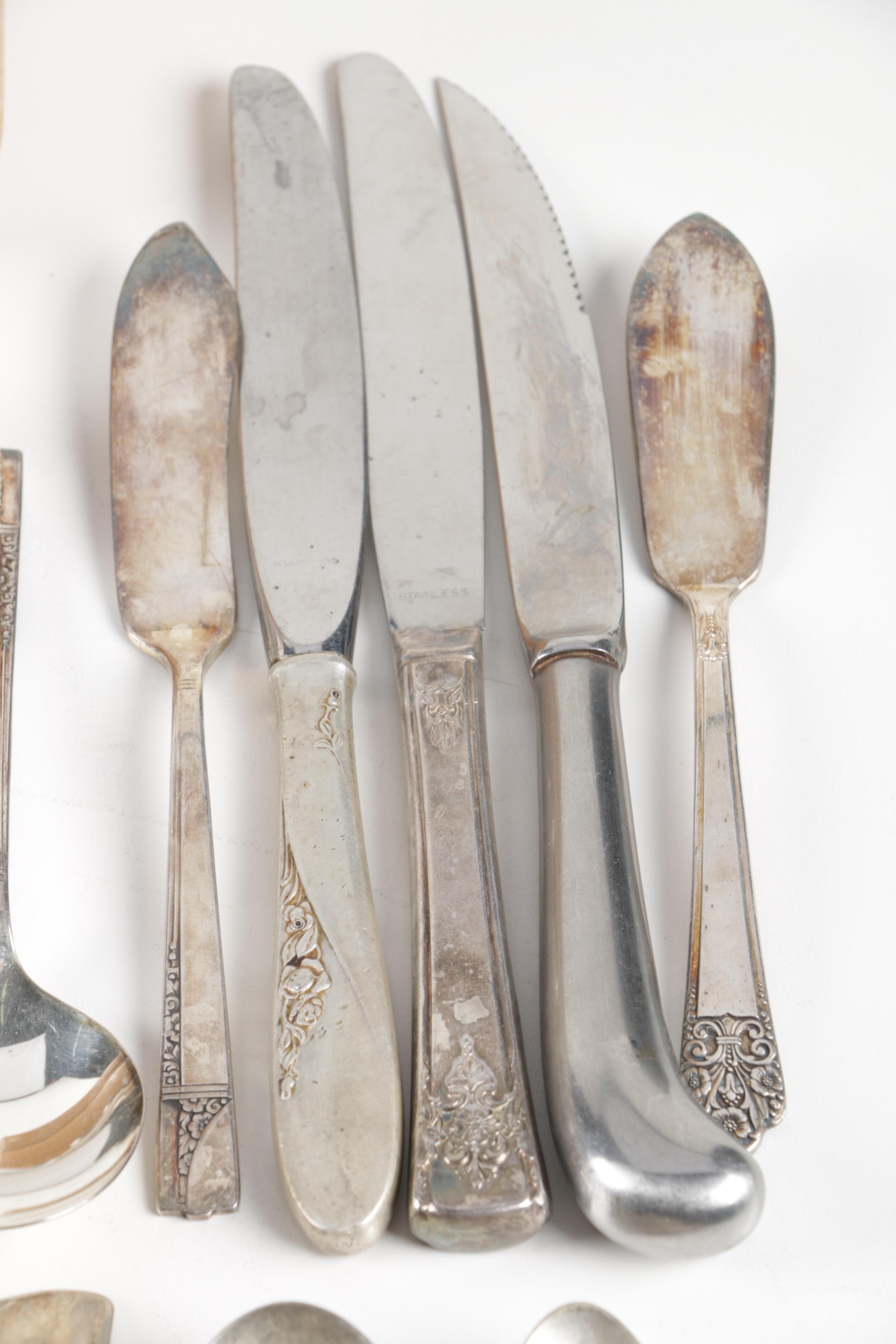 Nobility Plate "Caprice" Silver Plate Forks and Assorted Silver Plate Flatware