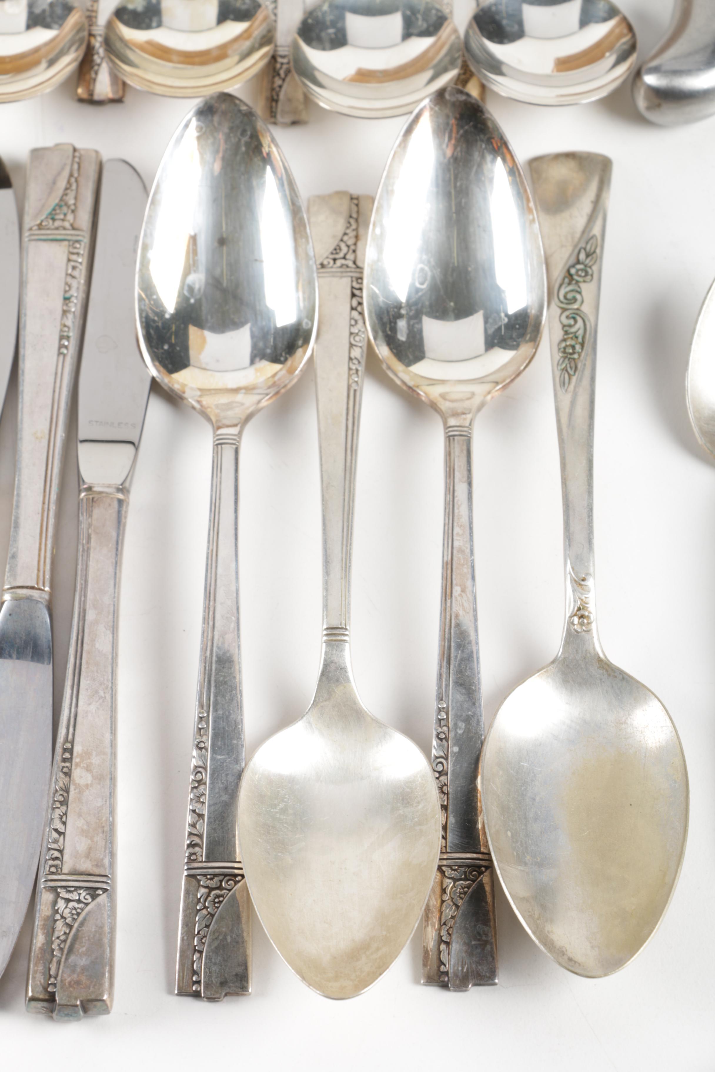 Nobility Plate "Caprice" Silver Plate Forks and Assorted Silver Plate Flatware