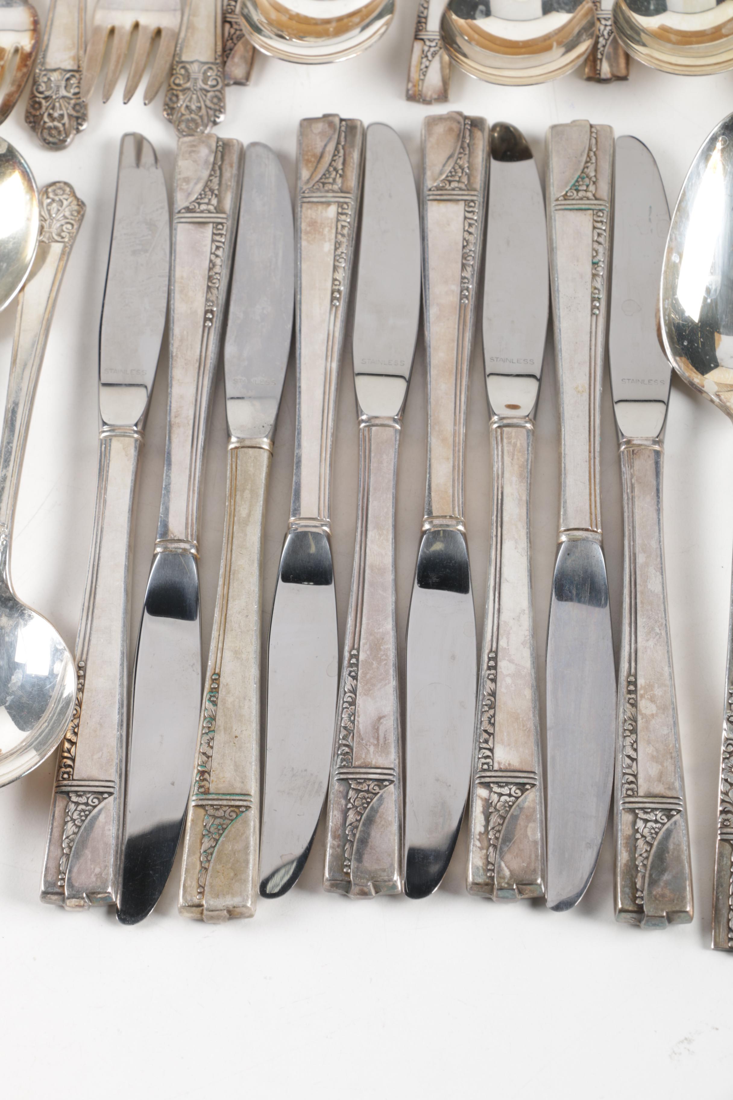 Nobility Plate "Caprice" Silver Plate Forks and Assorted Silver Plate Flatware