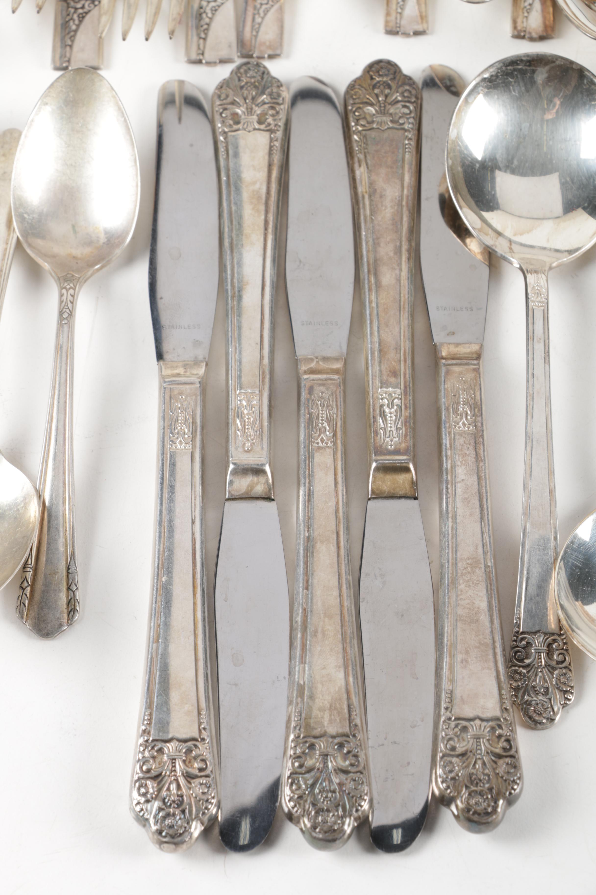 Nobility Plate "Caprice" Silver Plate Forks and Assorted Silver Plate Flatware