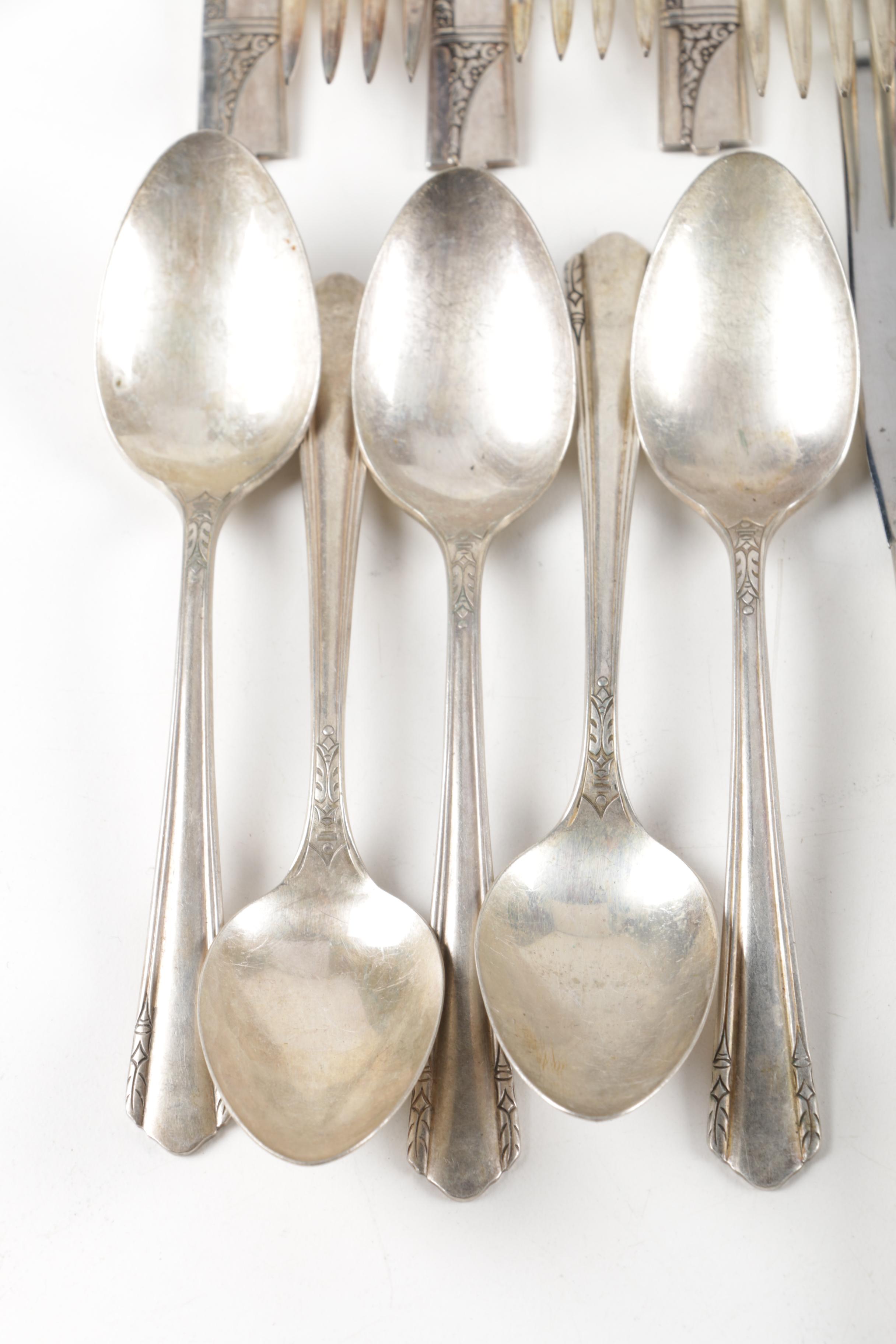 Nobility Plate "Caprice" Silver Plate Forks and Assorted Silver Plate Flatware