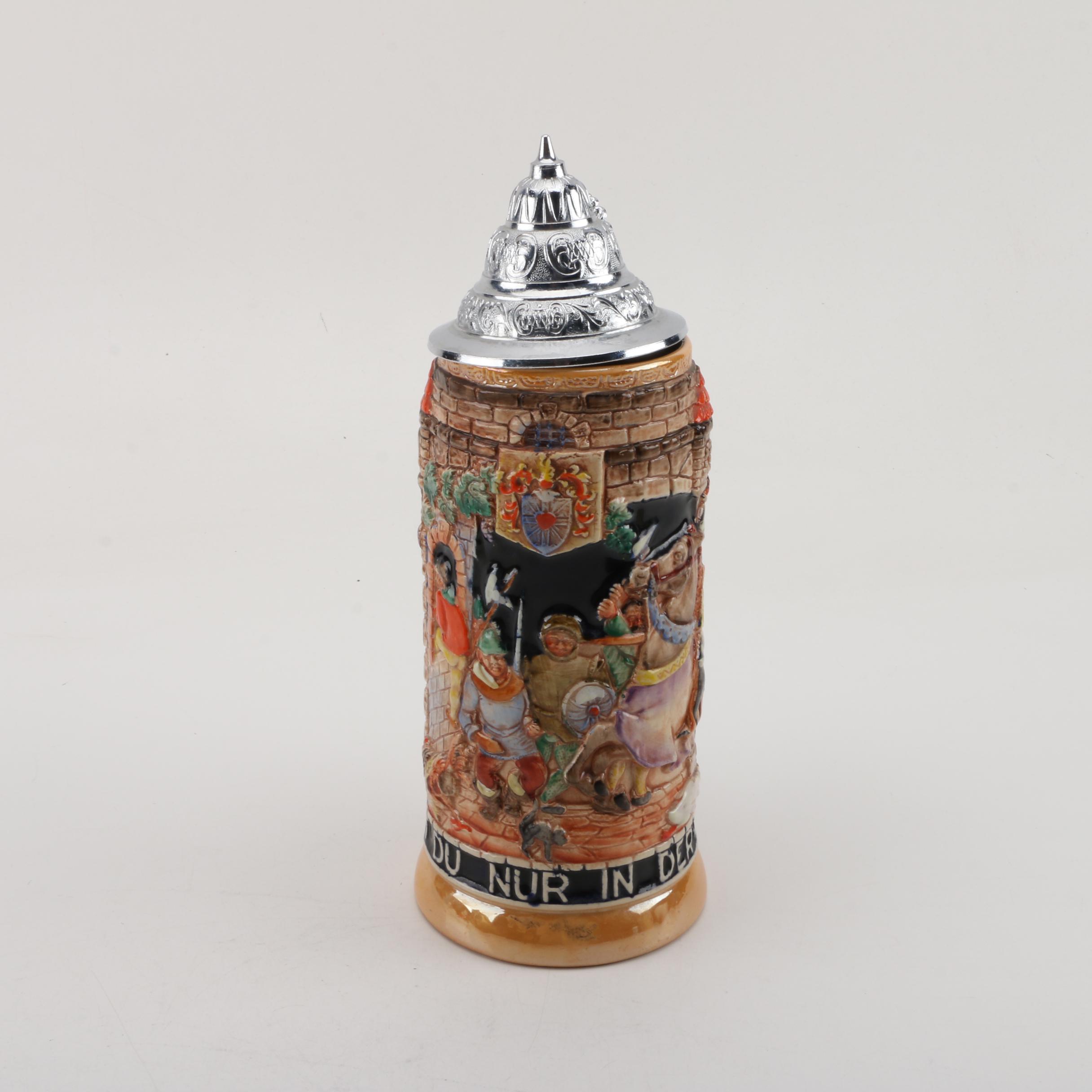 Collection of Steins and Stein-Shaped Music Boxes