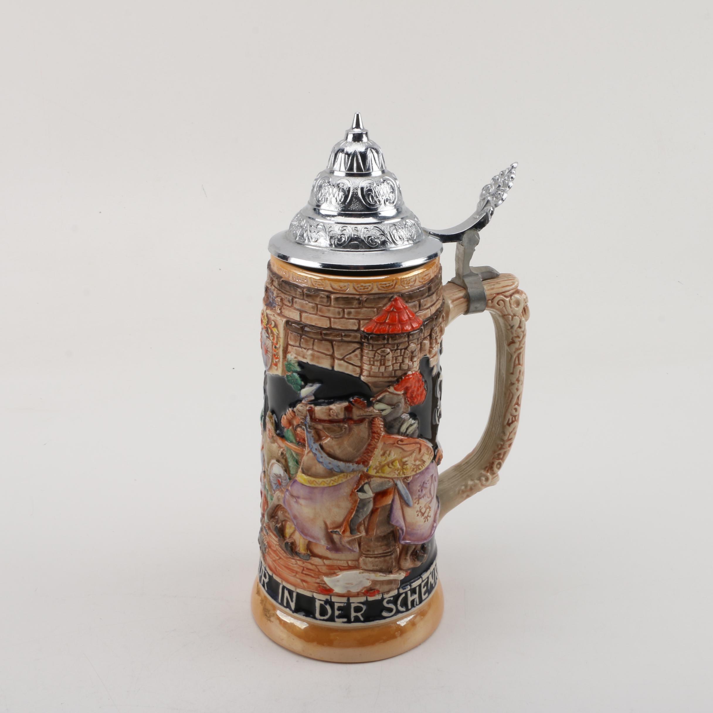 Collection of Steins and Stein-Shaped Music Boxes