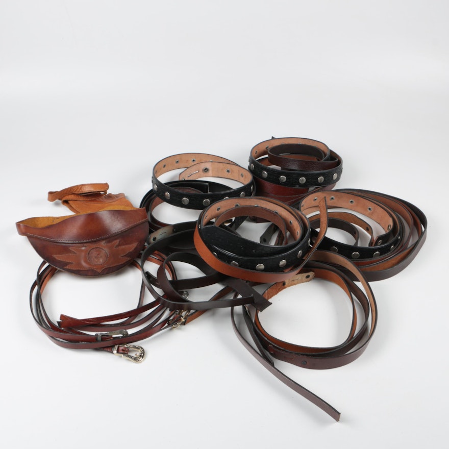 Leather Straps/ Belts/ Visors