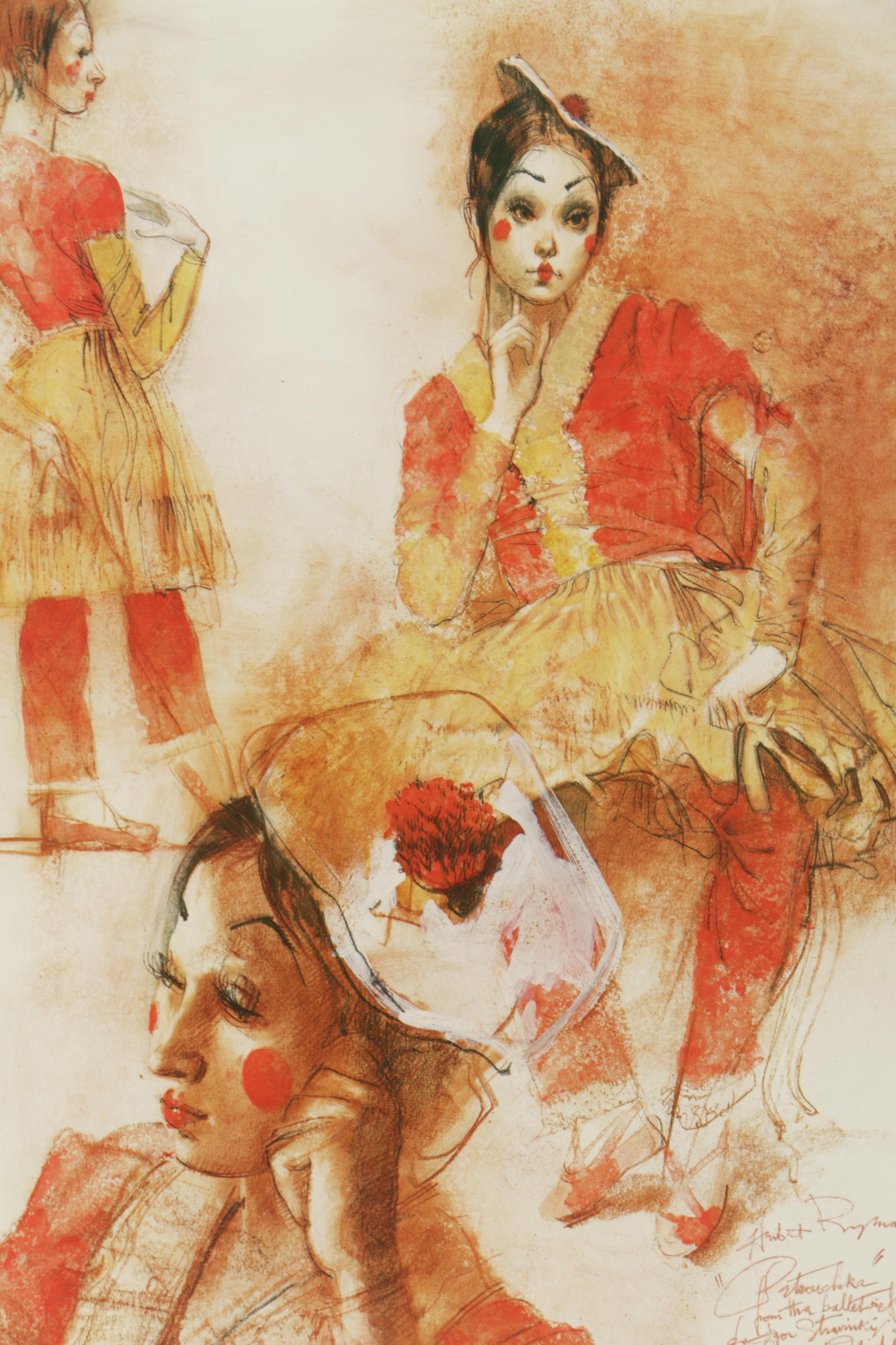 Limited Edition Signed Offset Lithograph after Herbert Ryman "Petrouchka"