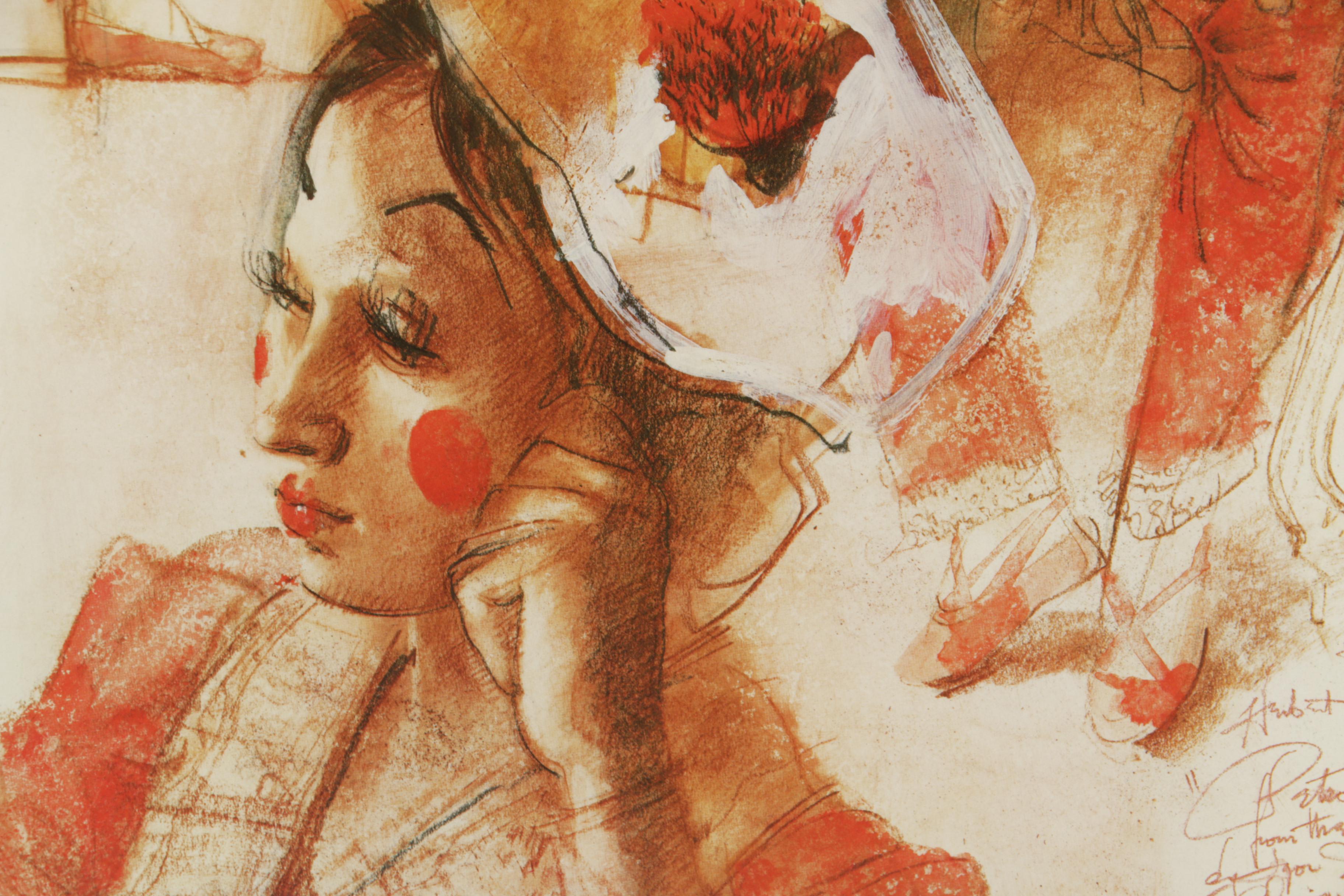 Limited Edition Signed Offset Lithograph after Herbert Ryman "Petrouchka"