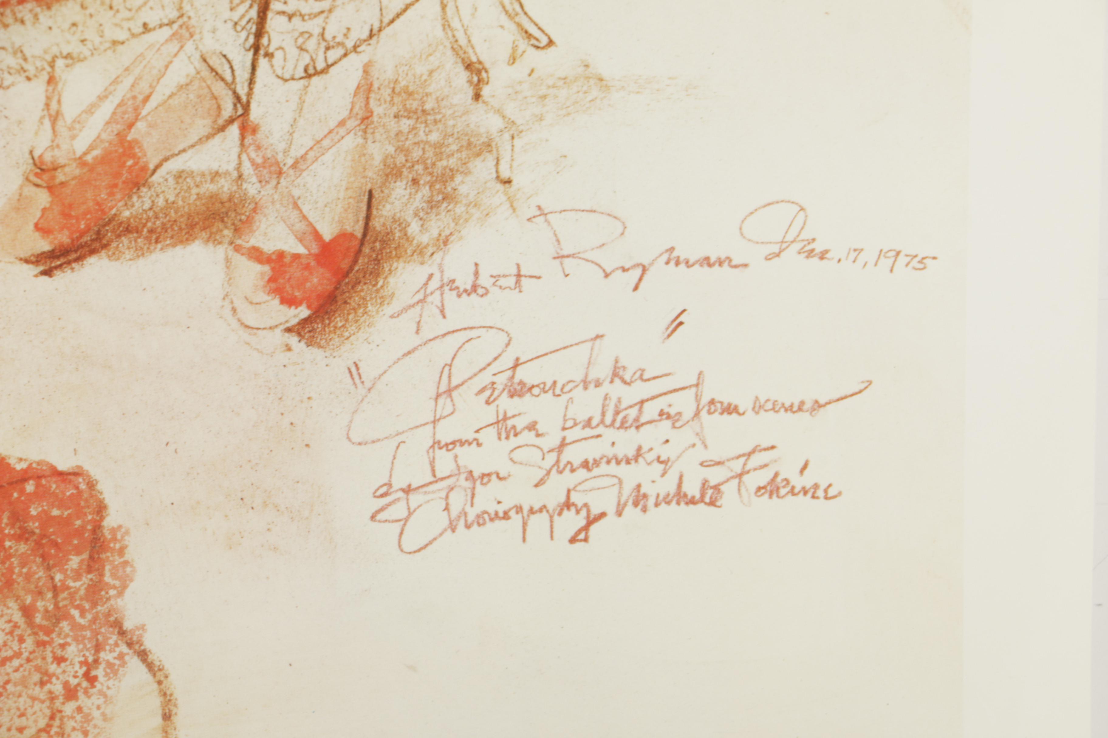 Limited Edition Signed Offset Lithograph after Herbert Ryman "Petrouchka"