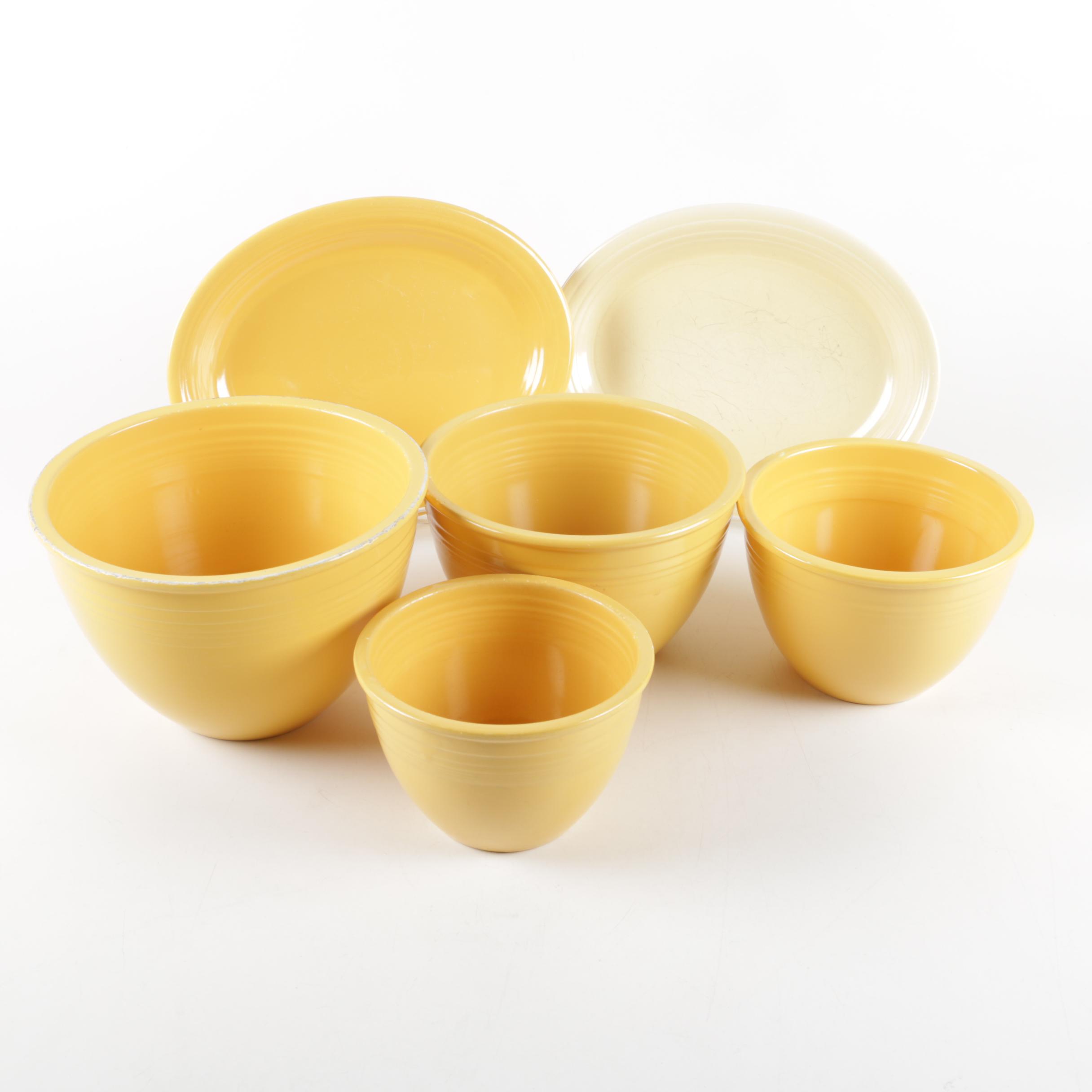 Homer Laughlin "Fiesta" Pottery Mixing Bowls and Platters