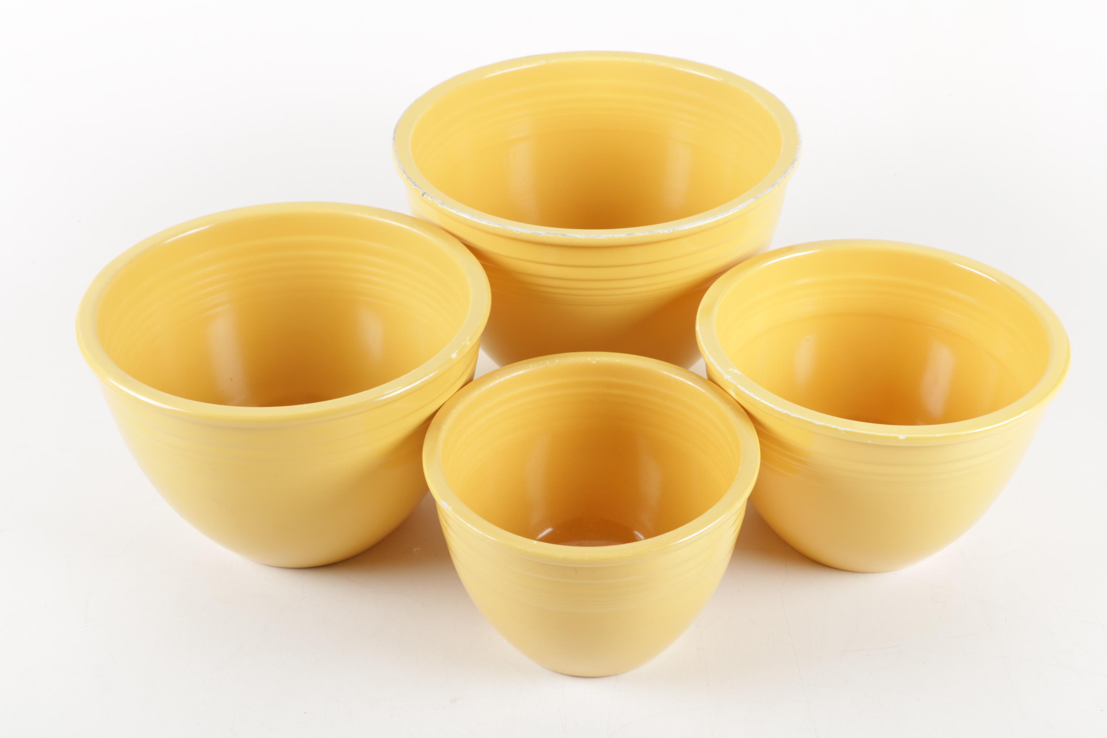 Homer Laughlin "Fiesta" Pottery Mixing Bowls and Platters