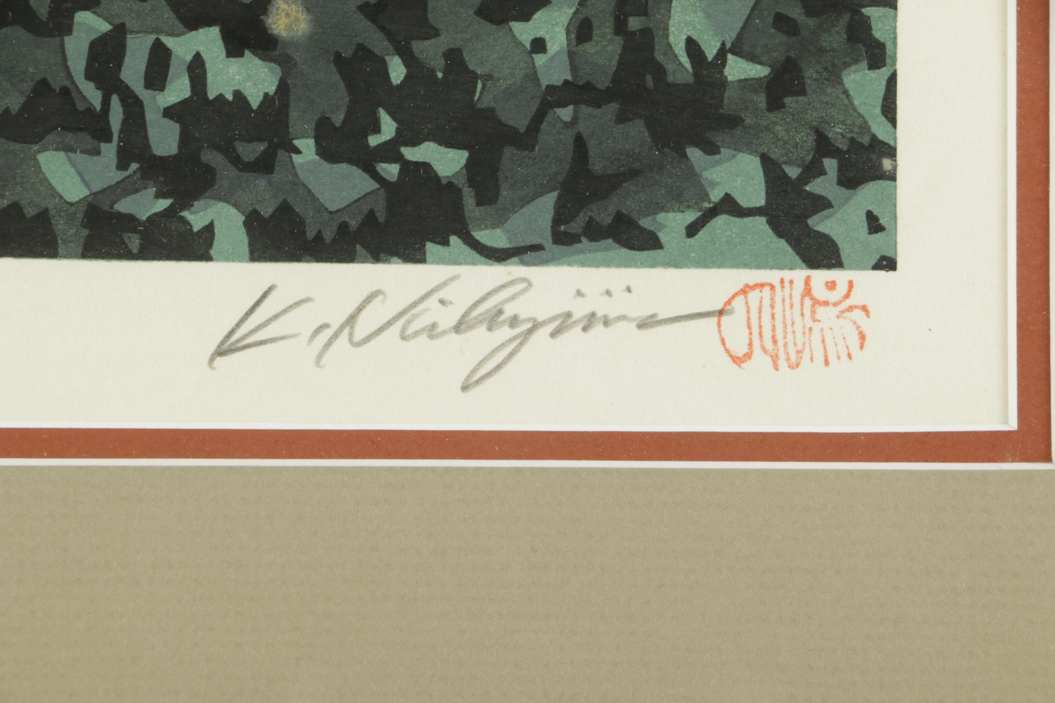 Katsuyuki Nishijima Limited Edition Woodblock Prints on Paper